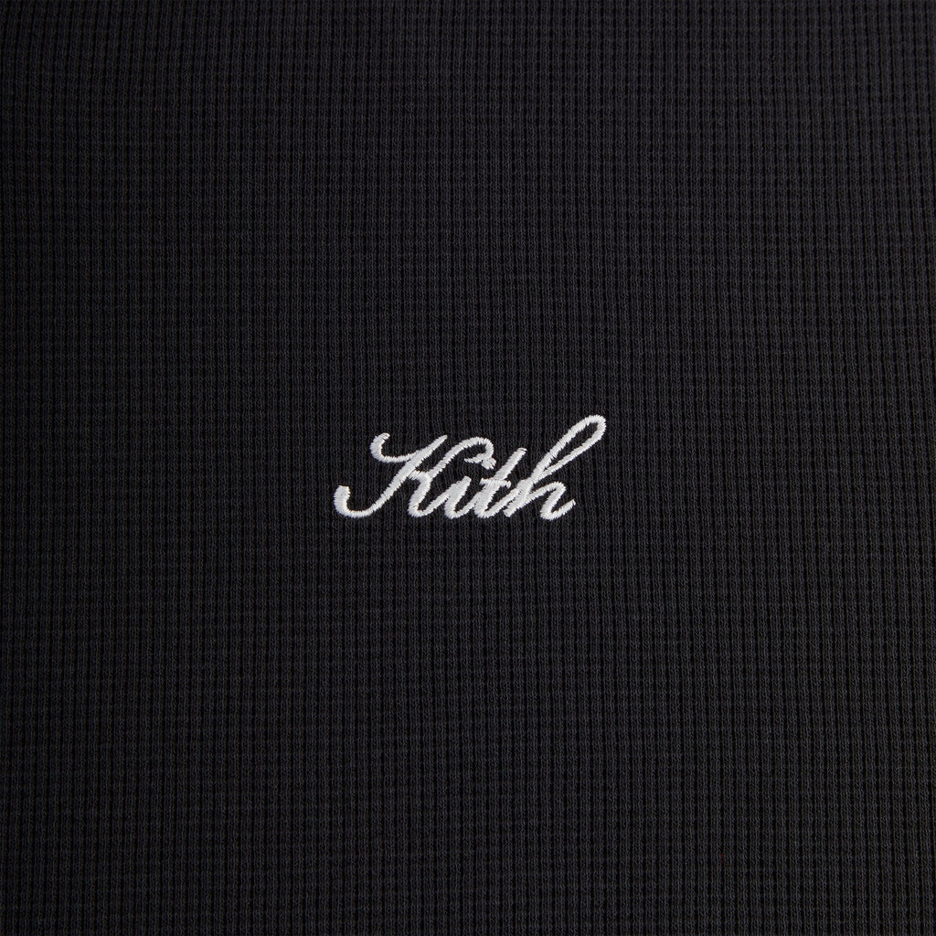 Kith Micro Waffle Drew Polo Shirt - Black