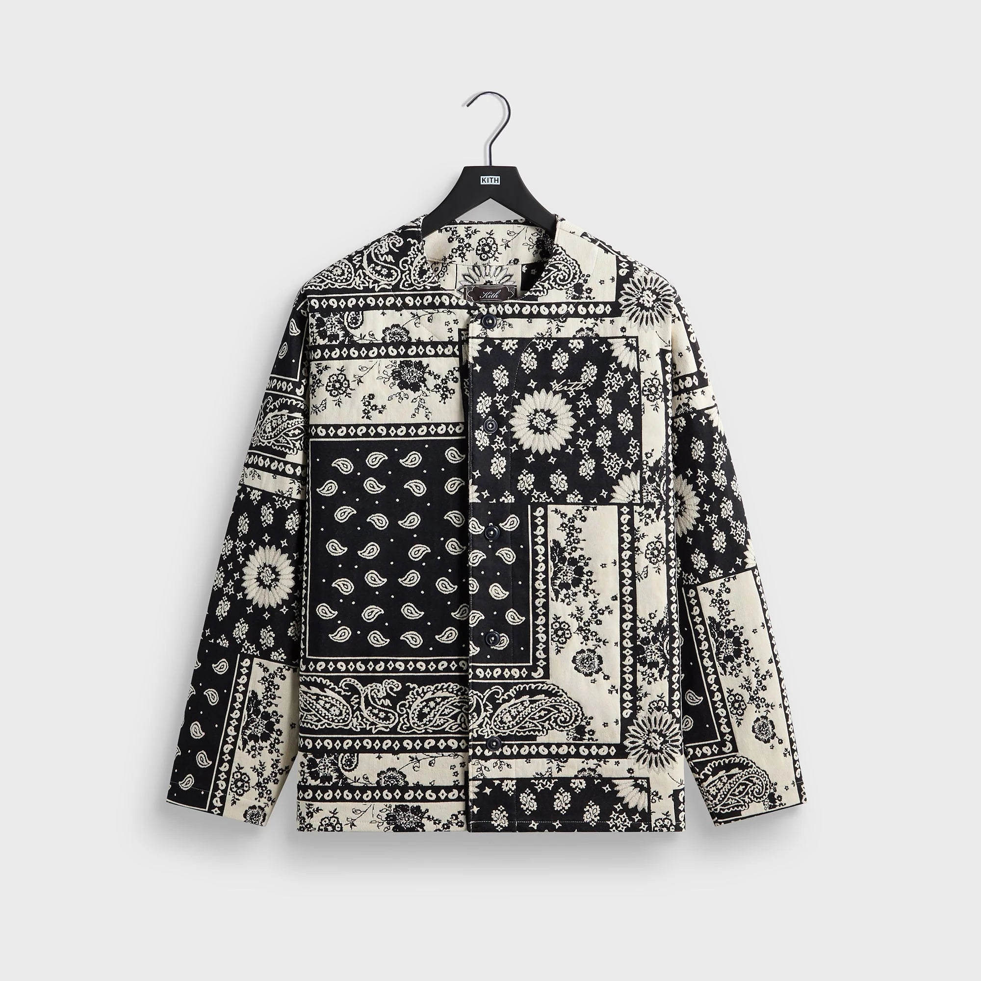 Kith Bandana Jacquard Long Sleeve Willis Shirt - Nocturnal