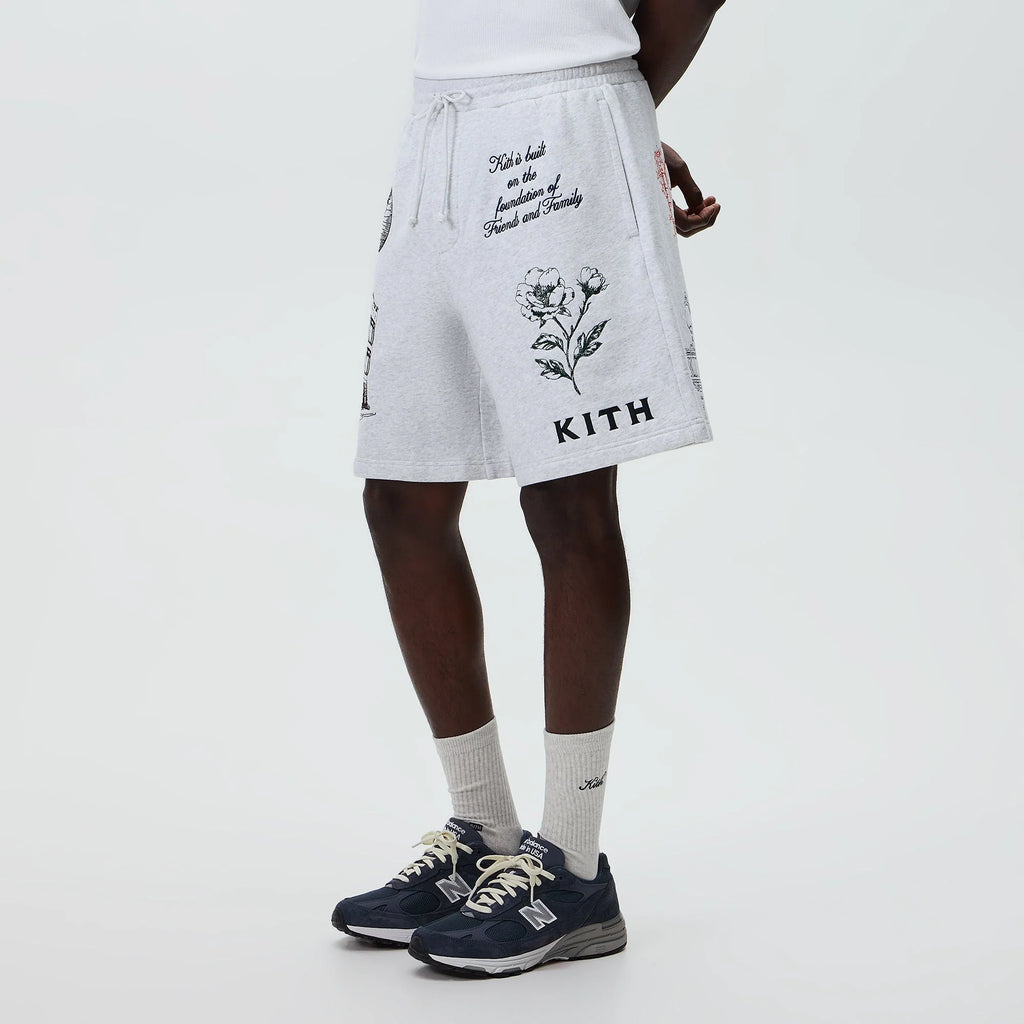 Kith New York To The World Curtis Short - Light Heather Grey