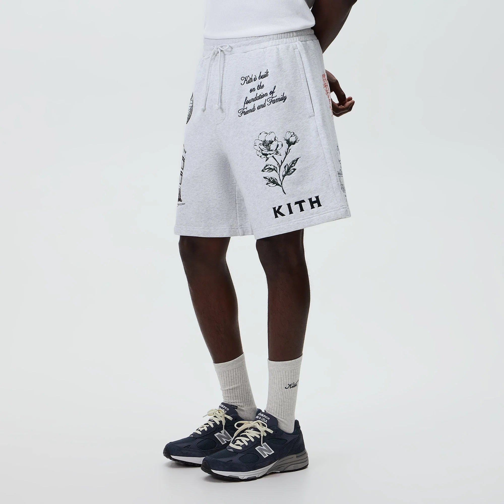 Kith New York To The World Curtis Short - Light Heather Grey