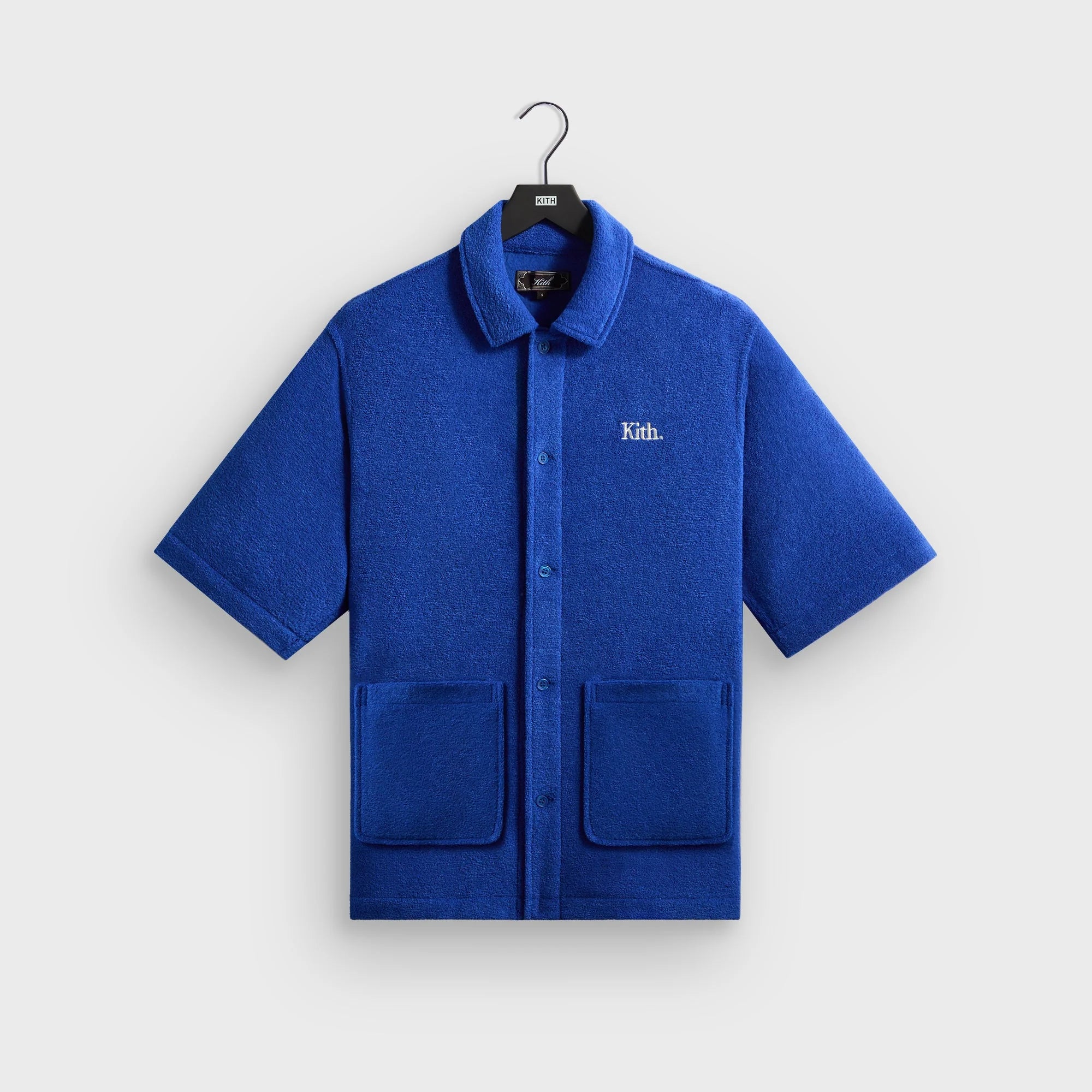 Kith Towel Boucle Boxy Collared Overshirt - Cyclone