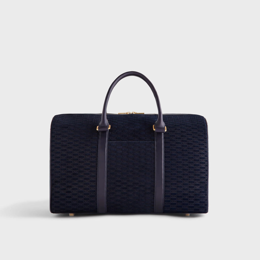 Kith Monogram Suede Traveler K40 Bag - Ink