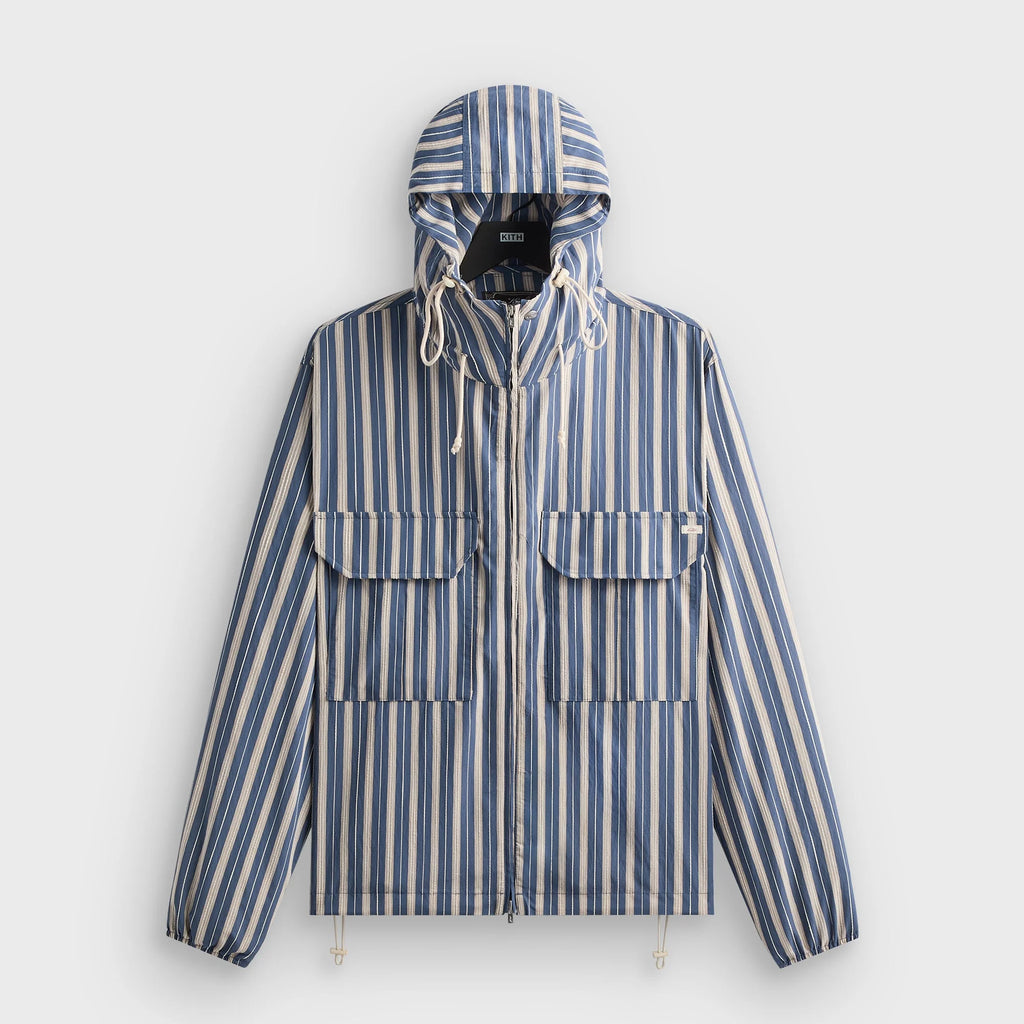 Kith Barre Stripe Full Zip Raj Jacket - Breeze