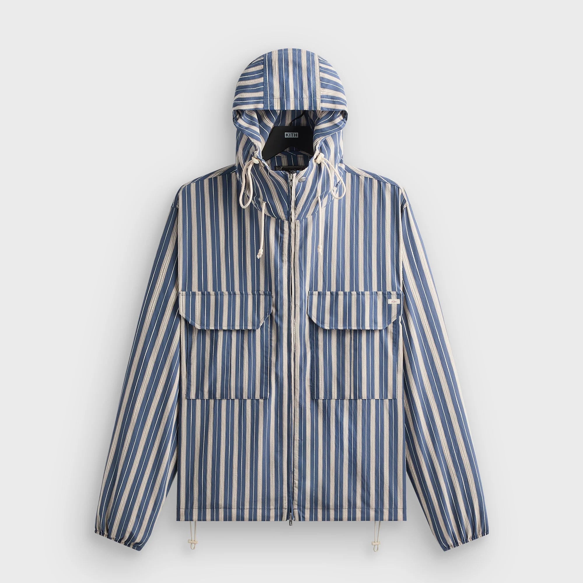 Kith Barre Stripe Full Zip Raj Jacket - Breeze