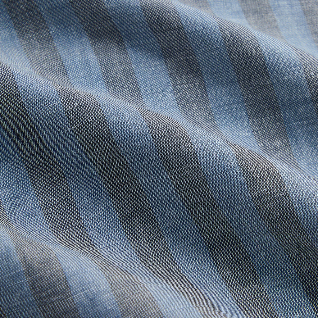 Kith Spun Silk Linen Stripe Colton Zip Front Shirt - Guide