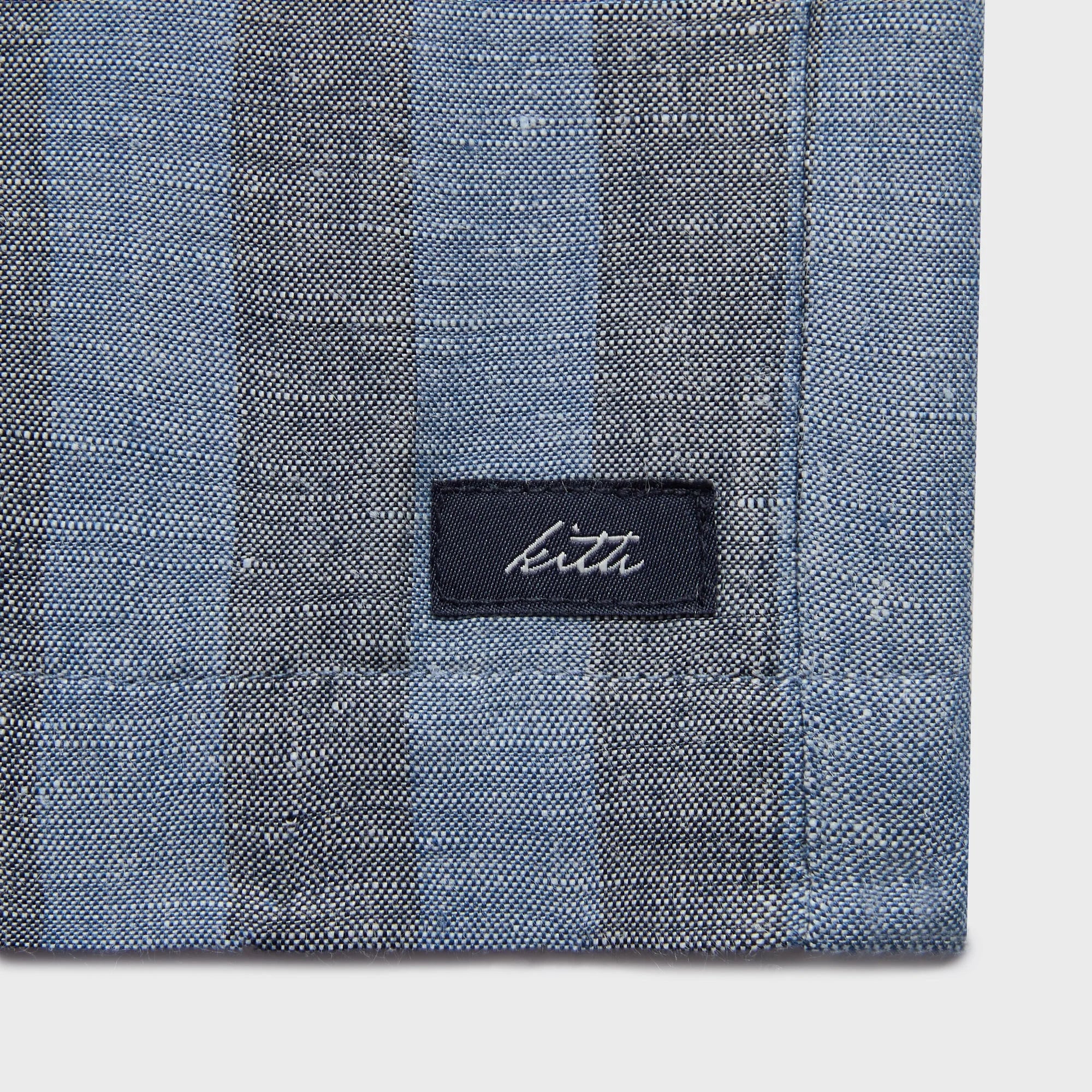Kith Spun Silk Linen Stripe Colton Zip Front Shirt - Guide