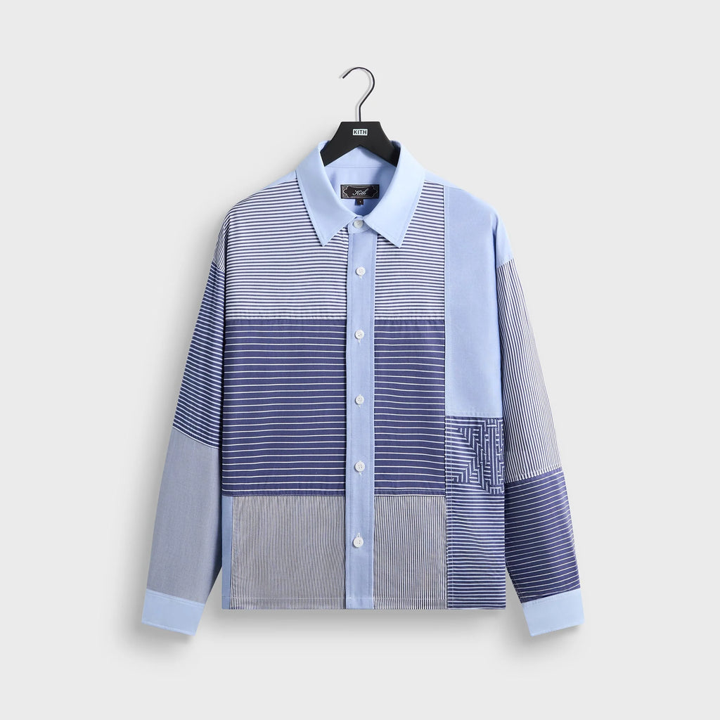 Kith Poplin Stripe Henson Shirt - Darkshore