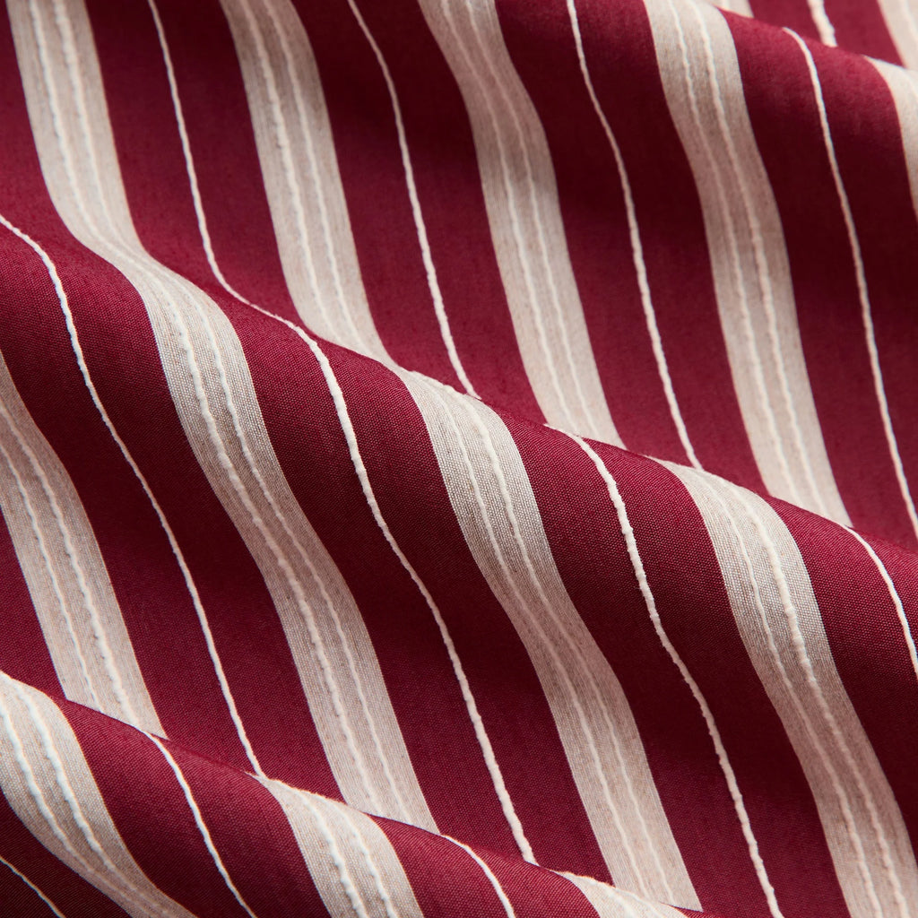 Kith Barre Stripe Thompson Camp Collar Shirt - Plum