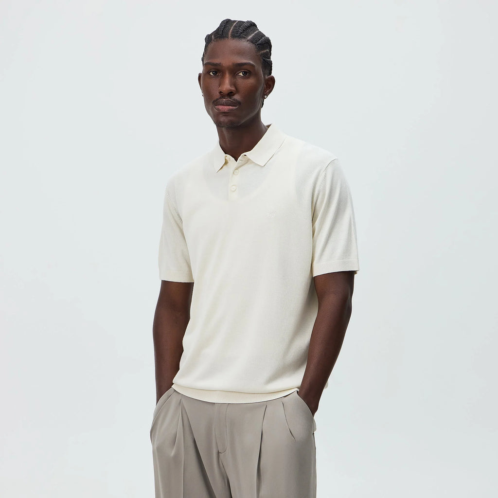 Kith Super Fine Viscose Knit Baldwin Polo - Sandrift