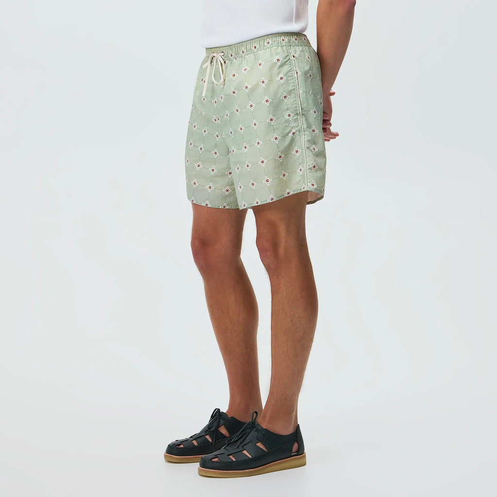 Kith Printed Collins Swim Short - Stoneware
