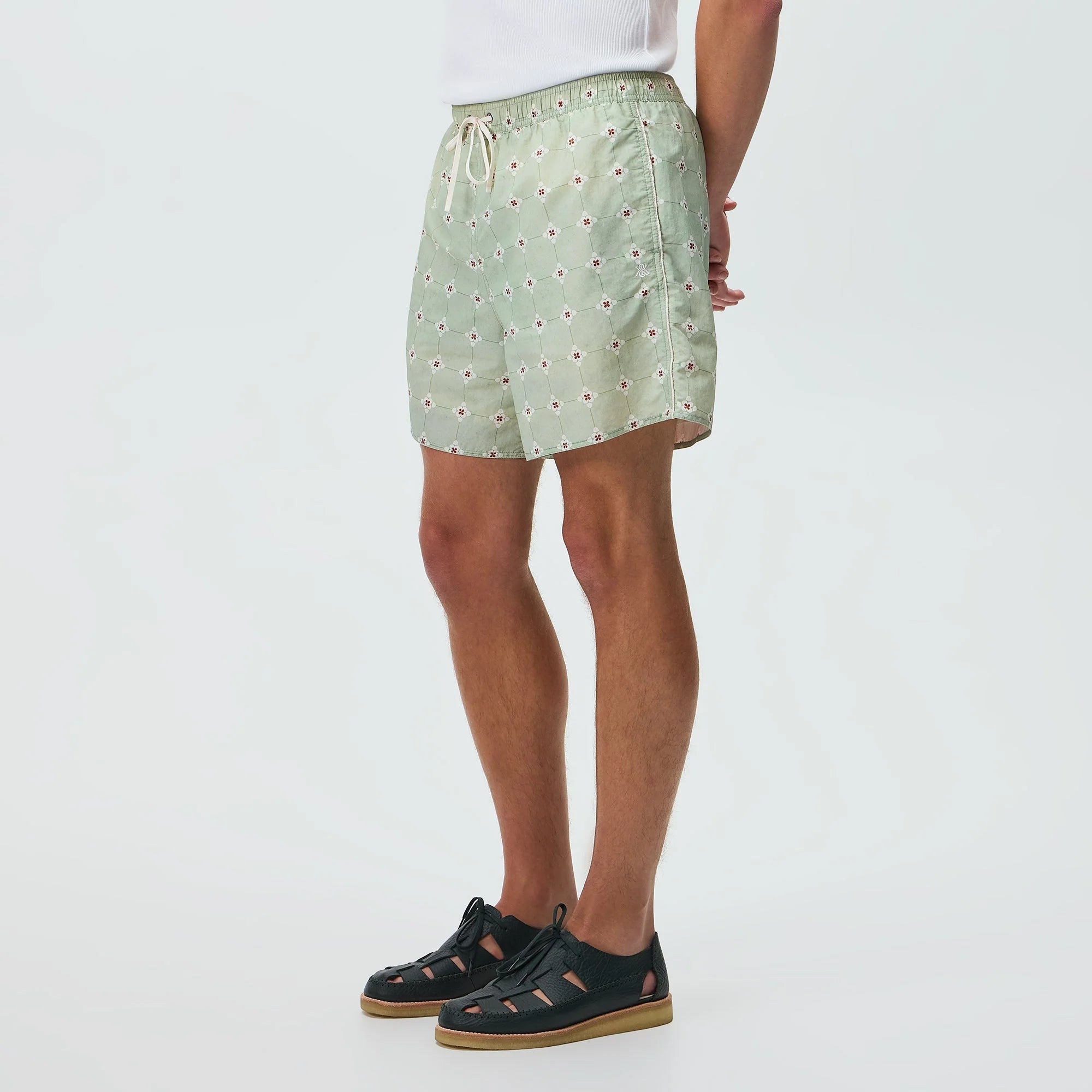 Kith Printed Collins Swim Short - Stoneware