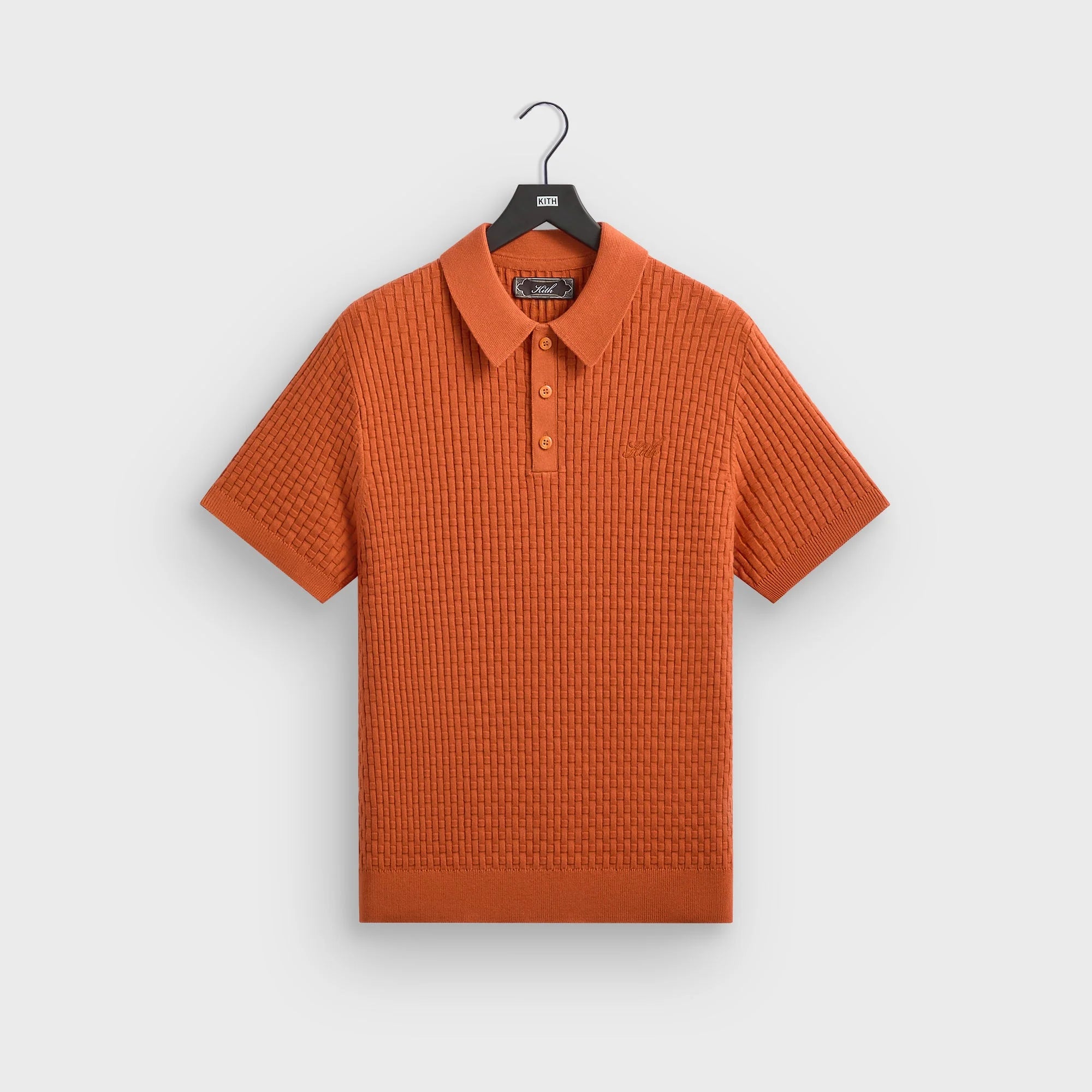 Kith Basket Weave Tilden Polo - Clementine