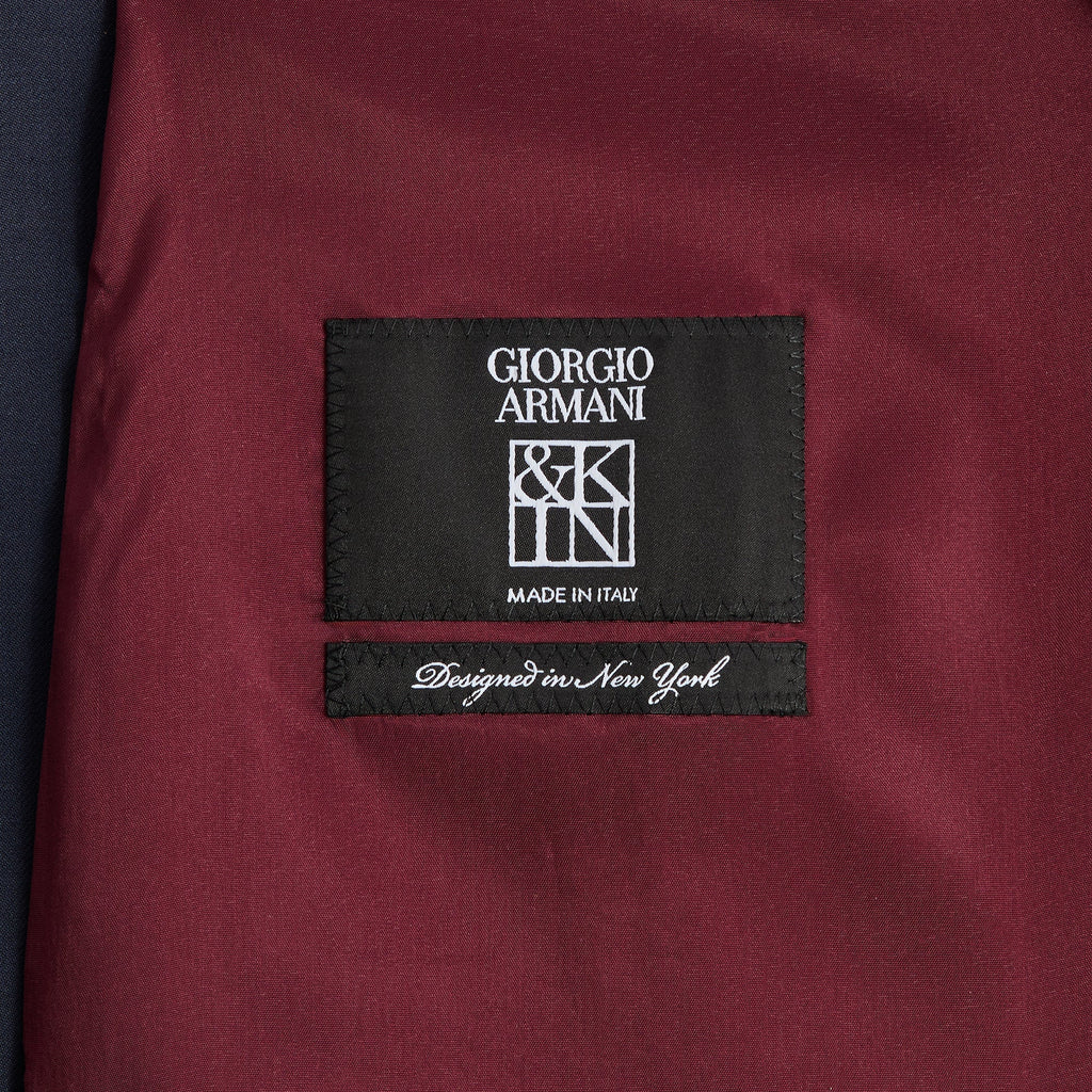 Giorgio Armani & Kith &Kin Cropped Collarless Jacket - Blue / Navy