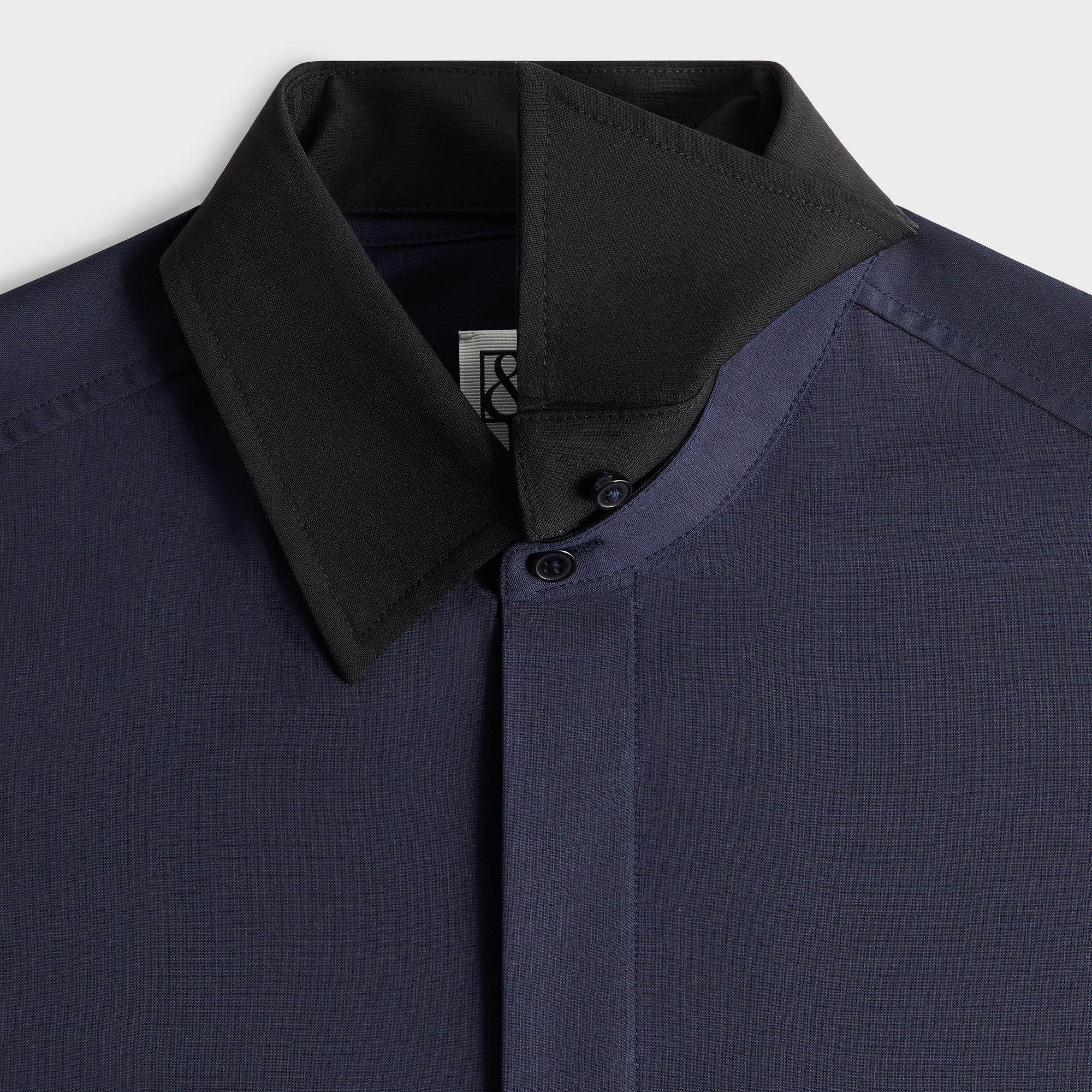 &Kin Tropical Wool Nico Shirt - Nocturnal