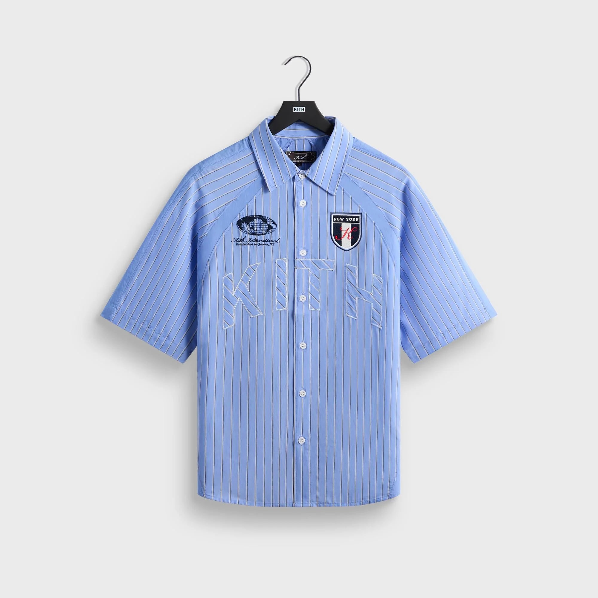 Kith Striped Poplin Shelton Shirt - Bliss