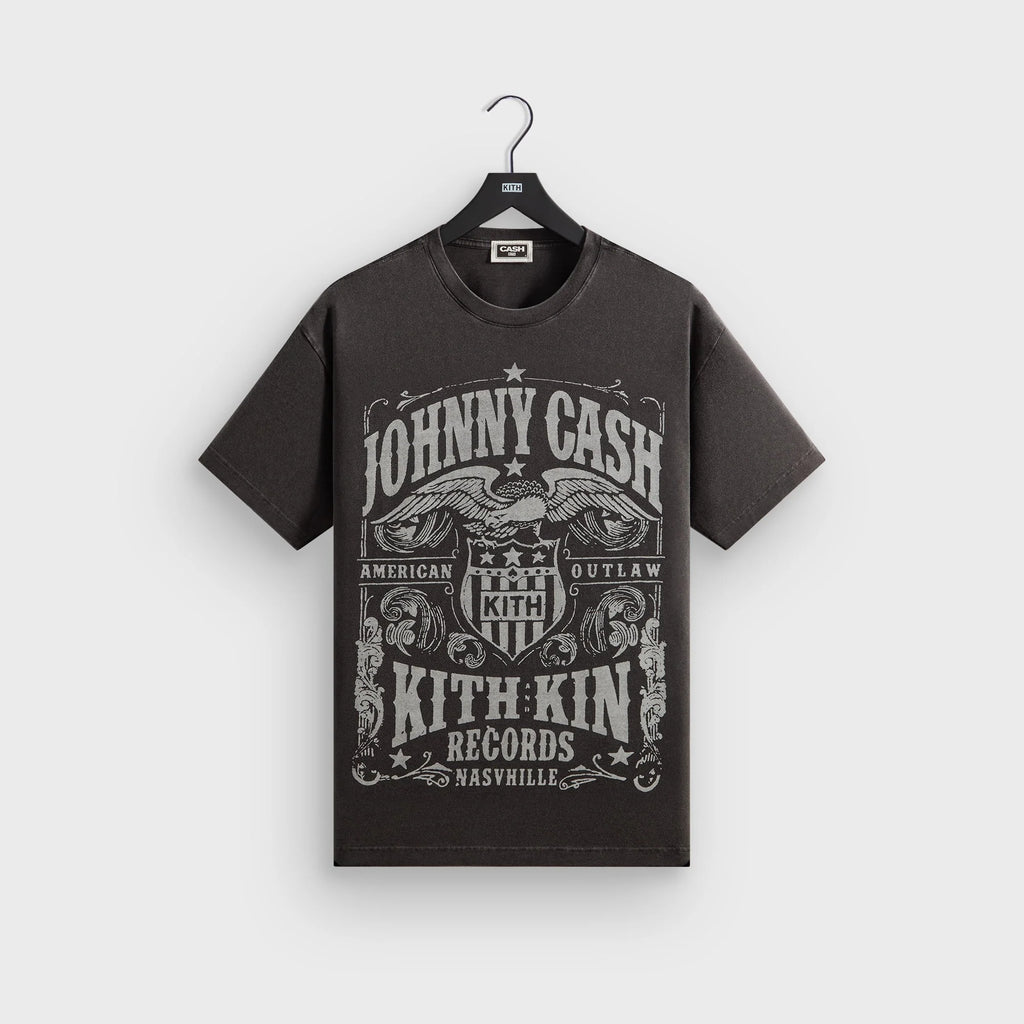 Kith Records for Johnny Cash Outlaw Records Vintage Tee - Black