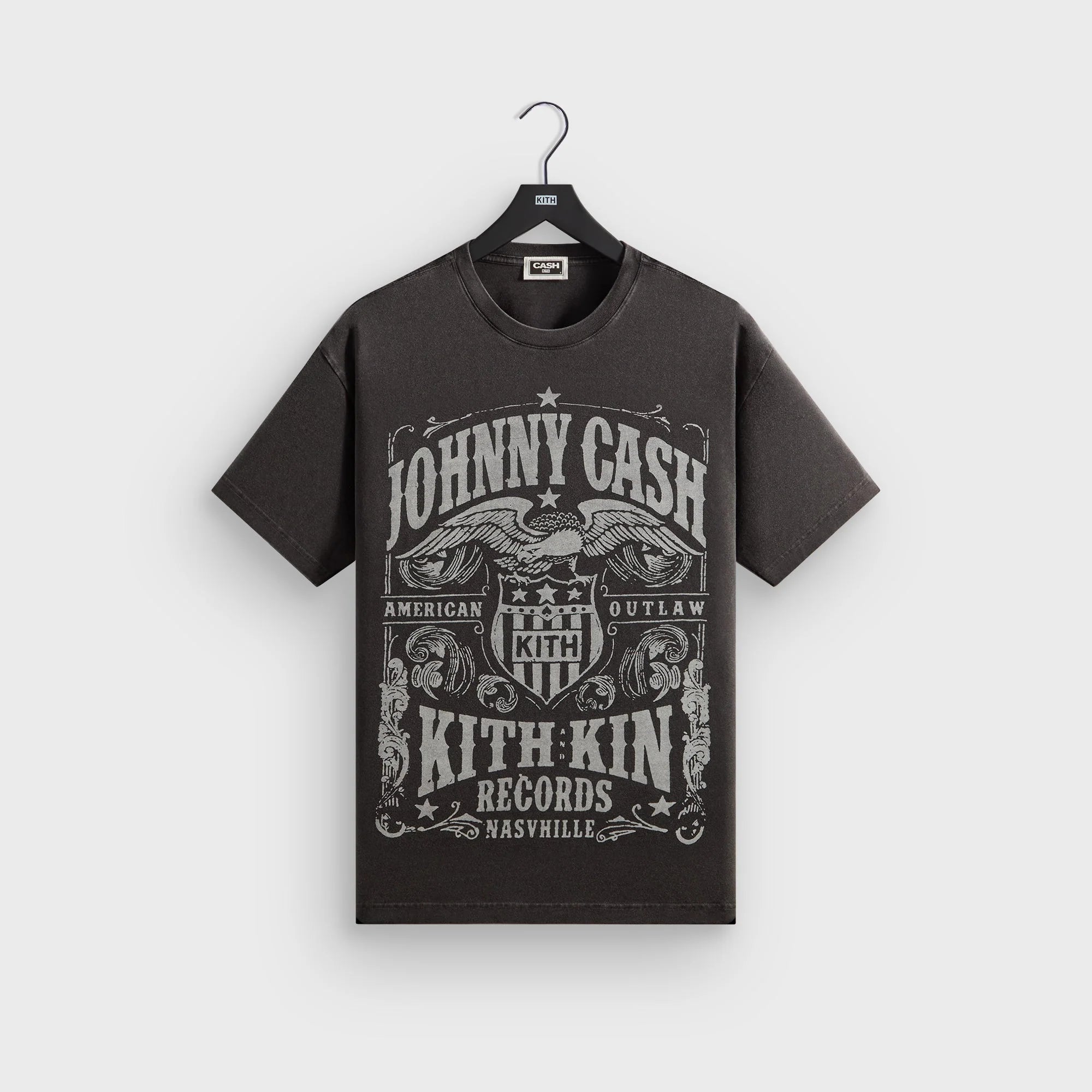 Kith Records for Johnny Cash Outlaw Records Vintage Tee - Black