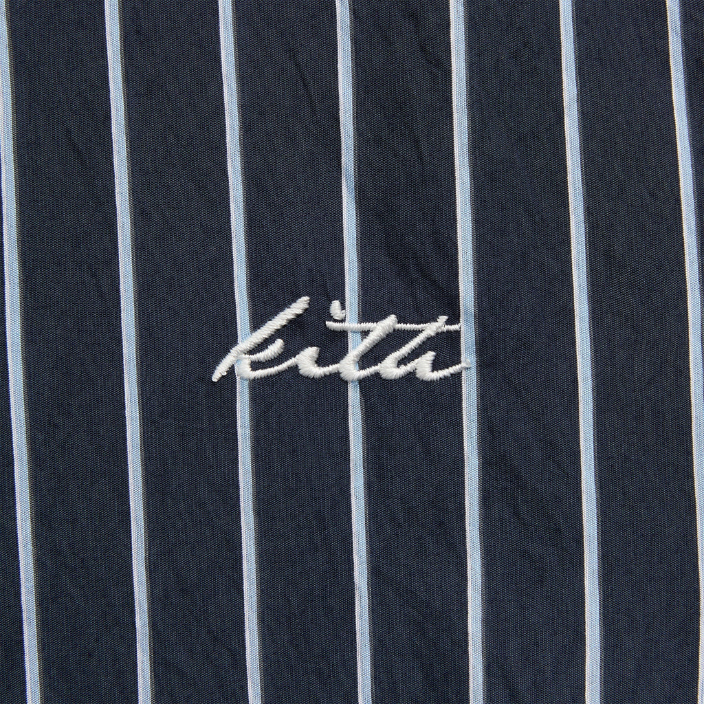 Kith Striped Poplin Long Sleeve Thompson Zip Front Shirt - Blend