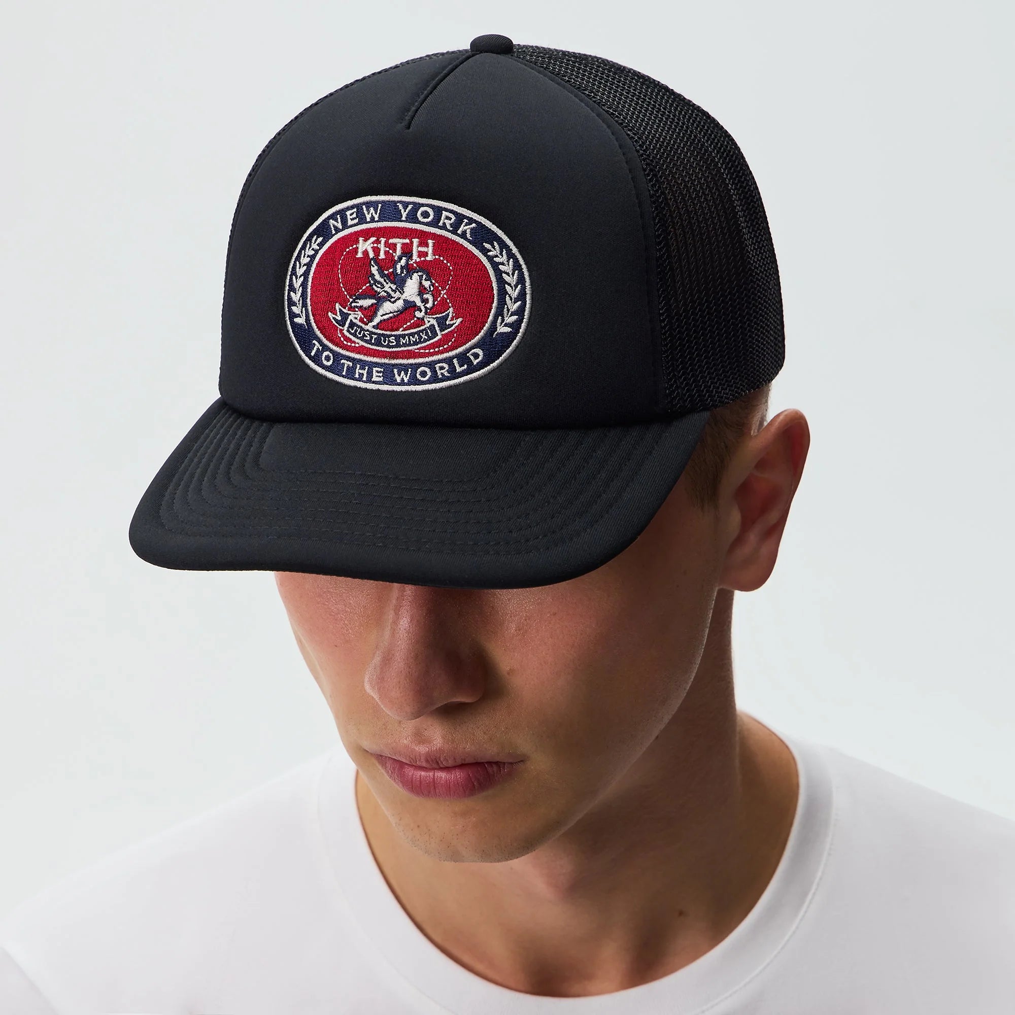 Kith Laurel Pegasus Nolan Trucker Hat - Black