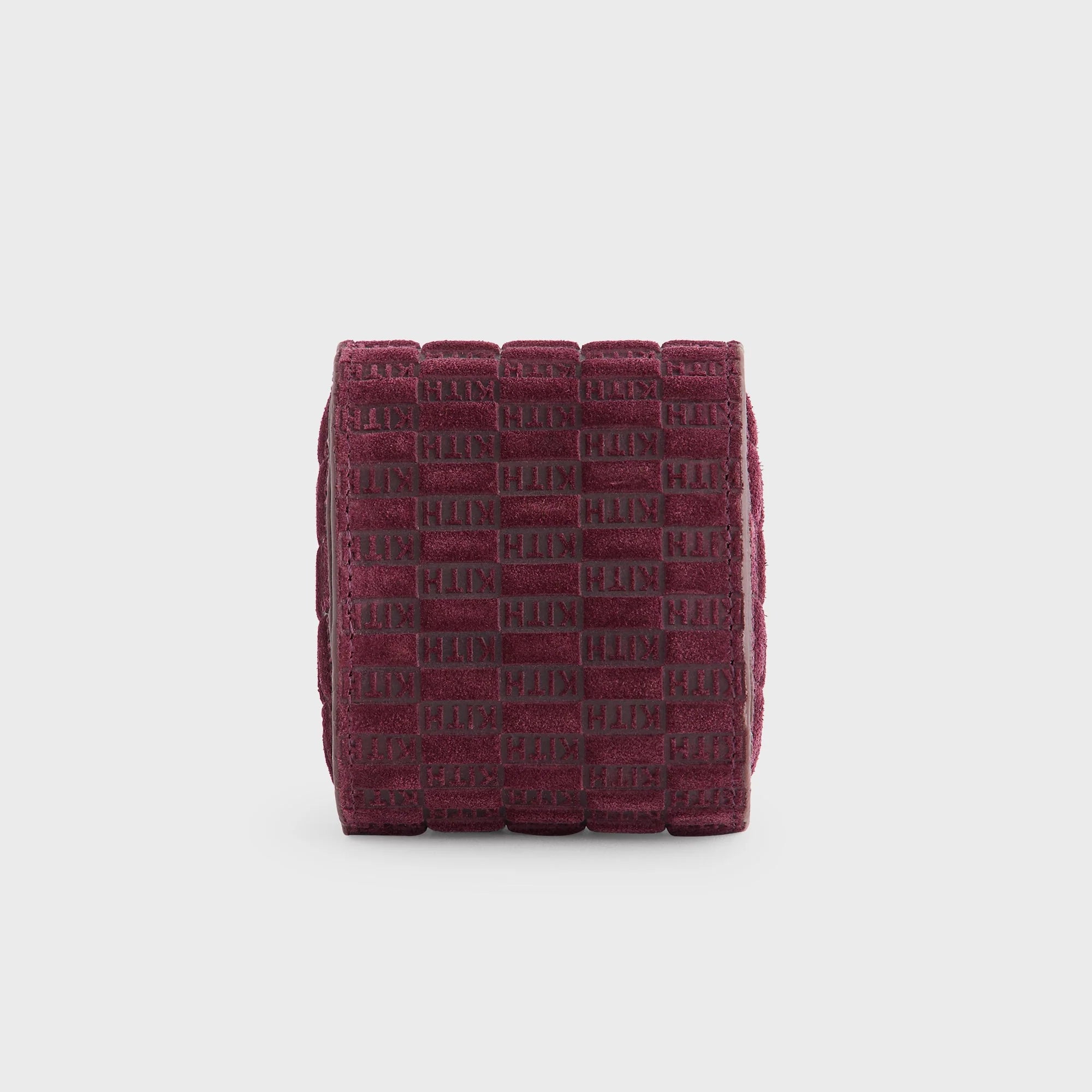 Kith Monogram Suede Leather Single Watch Roll - Magma