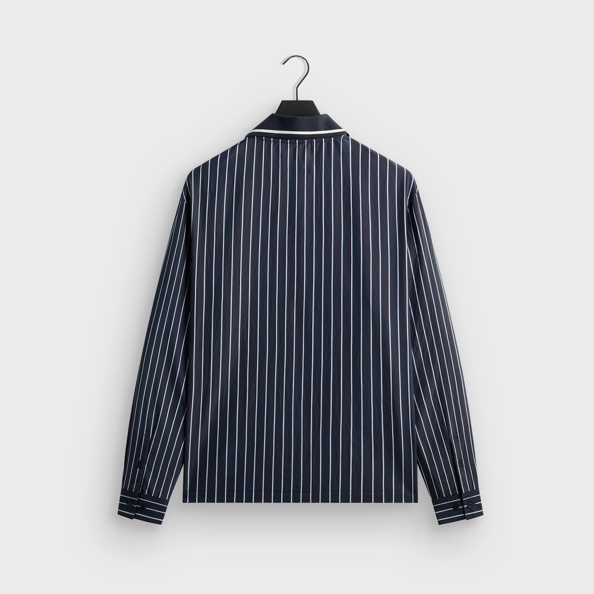 Kith Striped Poplin Long Sleeve Thompson Zip Front Shirt - Blend