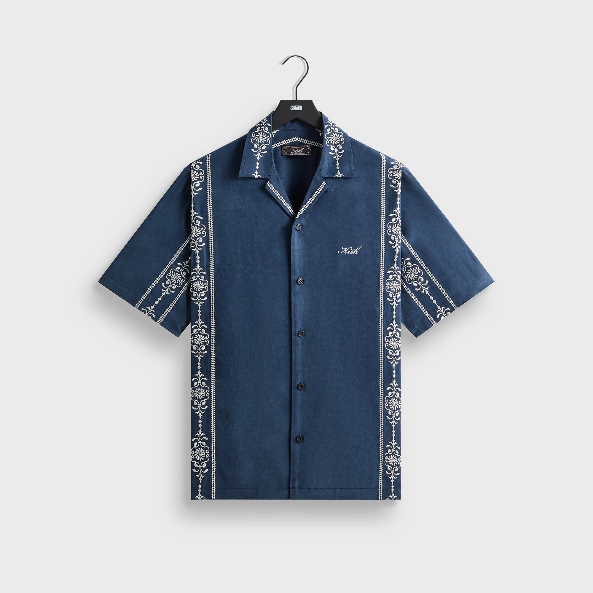 Kith Cupro Linen Thompson Camp Collar Shirt - Nocturnal