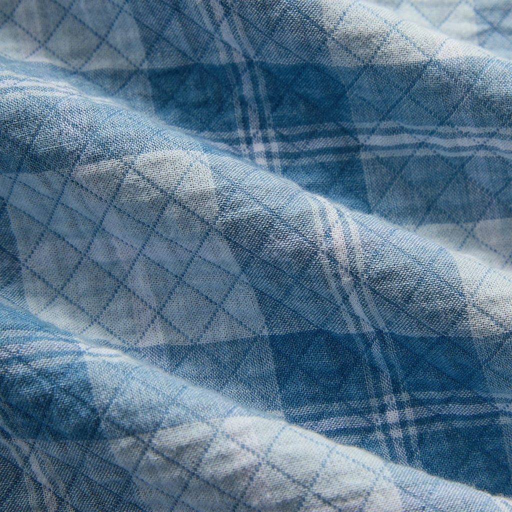 Kith Washed Indigo Plaid Henson Shirt - Light Indigo