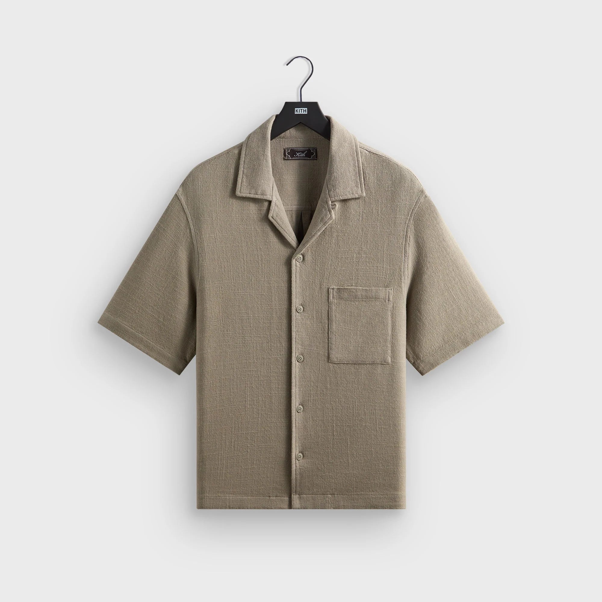 Kith Soft Woven Cropped Beckham Camp Collar Shirt - Folly