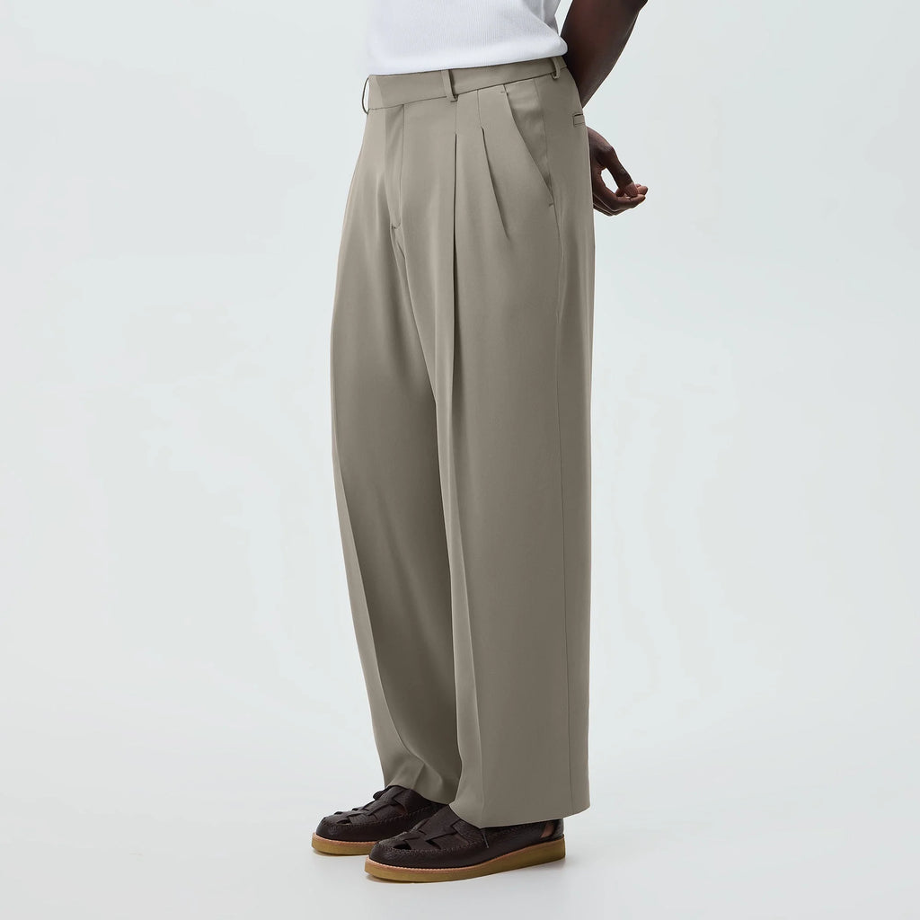 Kith Double Crepe Lambert Pleated Trouser - Astro