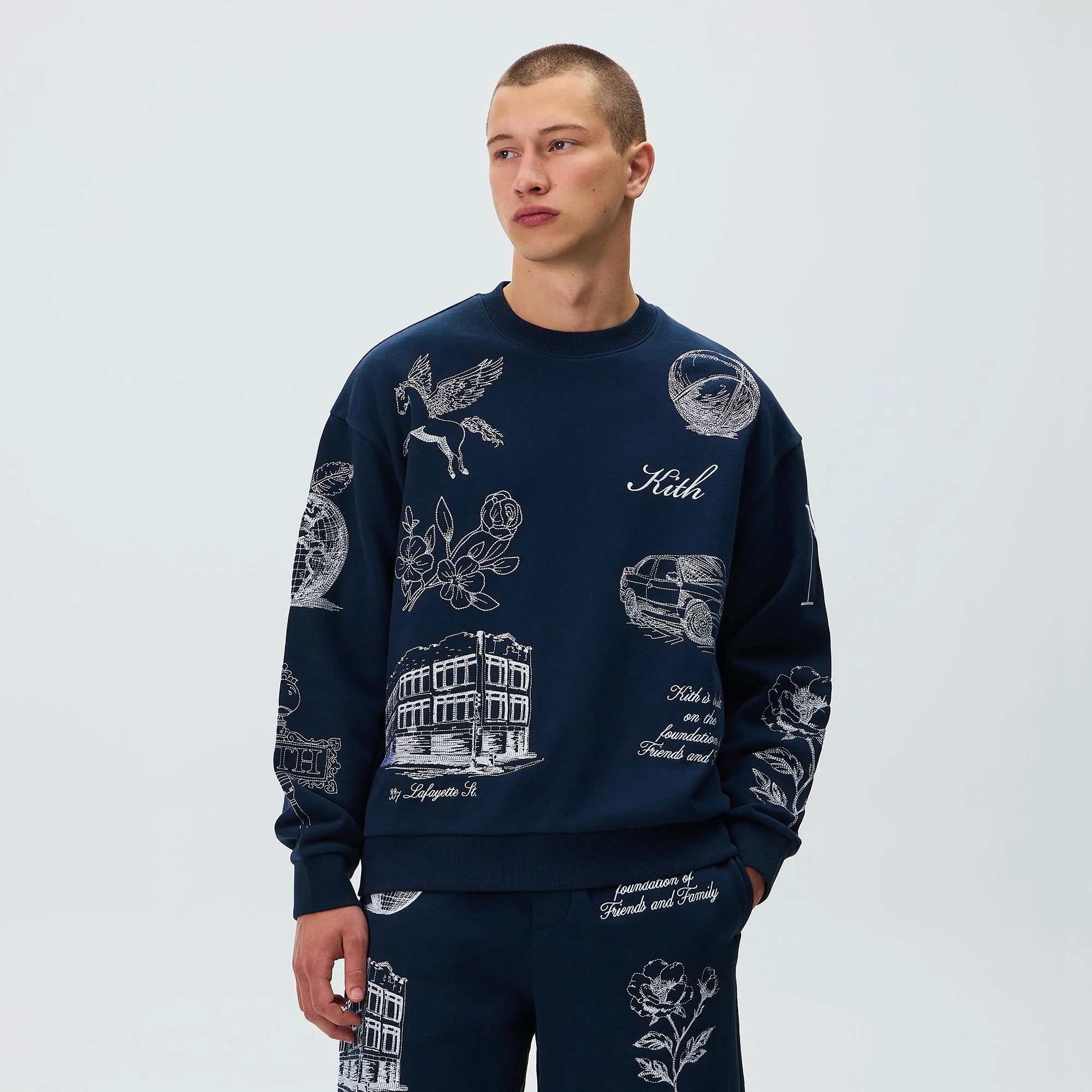 Kith New York To The World Nelson Crewneck - Nocturnal