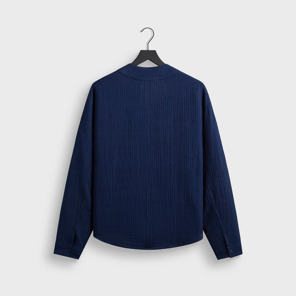 Kith Indigo Seersucker Townsend Shirt - Dark Indigo