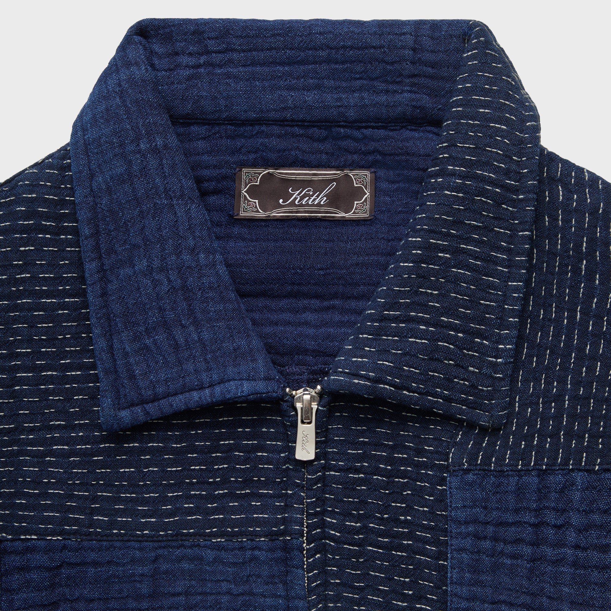 Kith Stitched Patchwork Connor Blouson Jacket - Dark Indigo