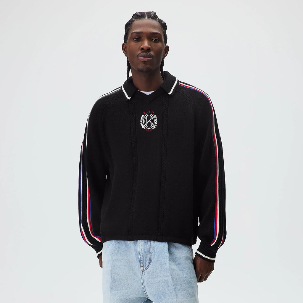 Kith Wagner Long Sleeve Soccer Sweater - Black