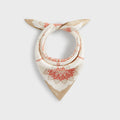 Kith Floral Printed Palm Silk Scarf - Volcano