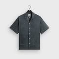 &Kin Studded Cupro Linen Sawyer Shirt - Somber