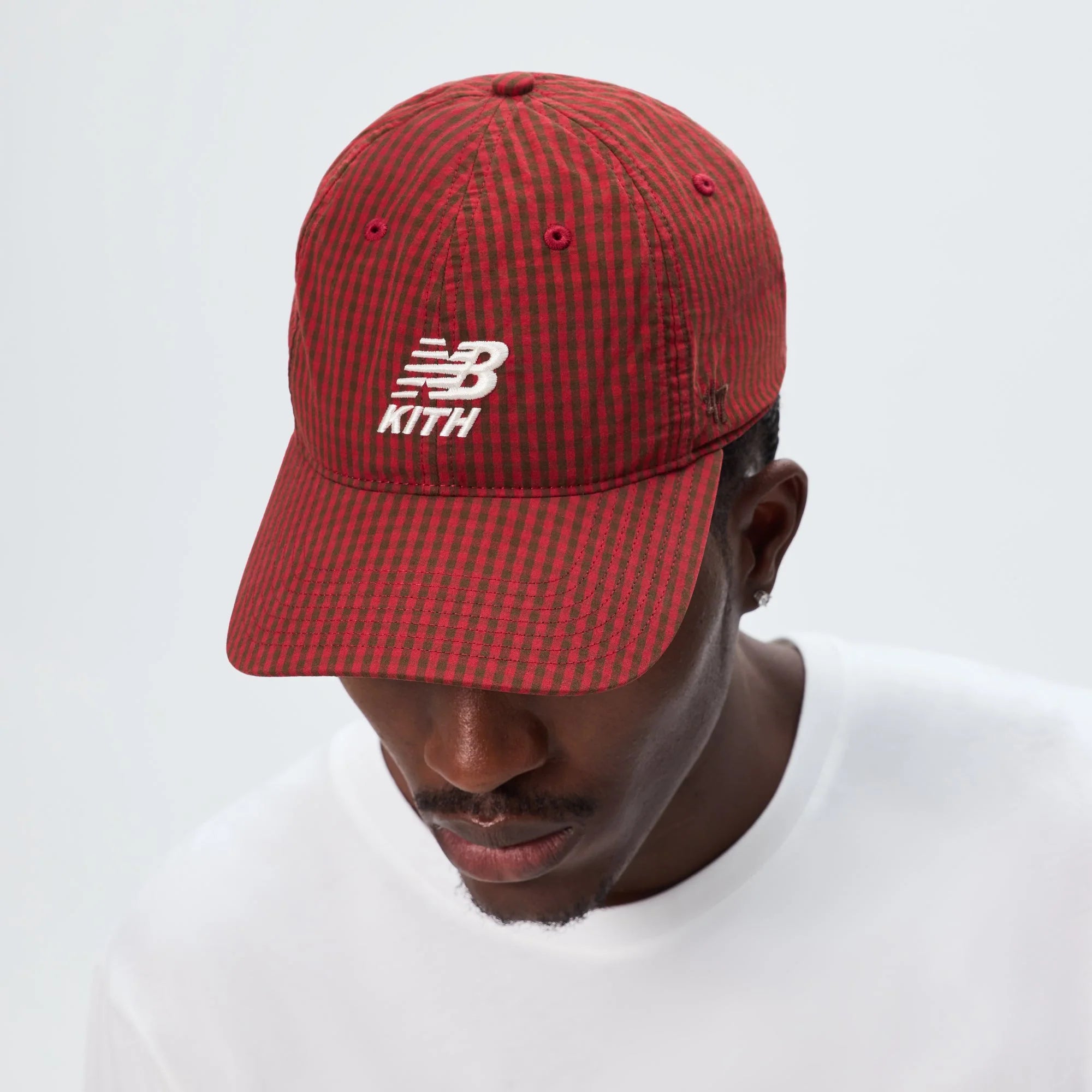 Kith & '47 for New Balance Classic Gingham Poplin Franchise LS Cap - Biking Red