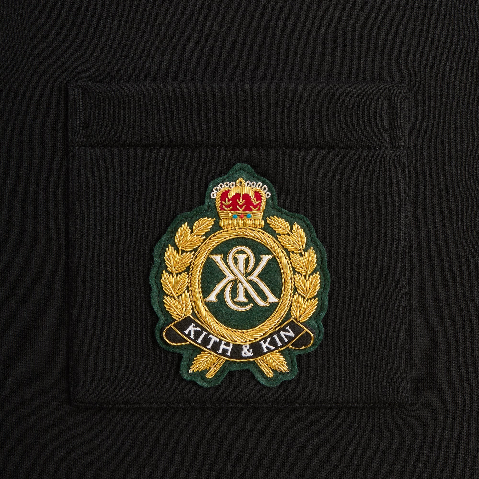 Kith Bullion Lauel Crest Nelson Pocket Rugby - Black