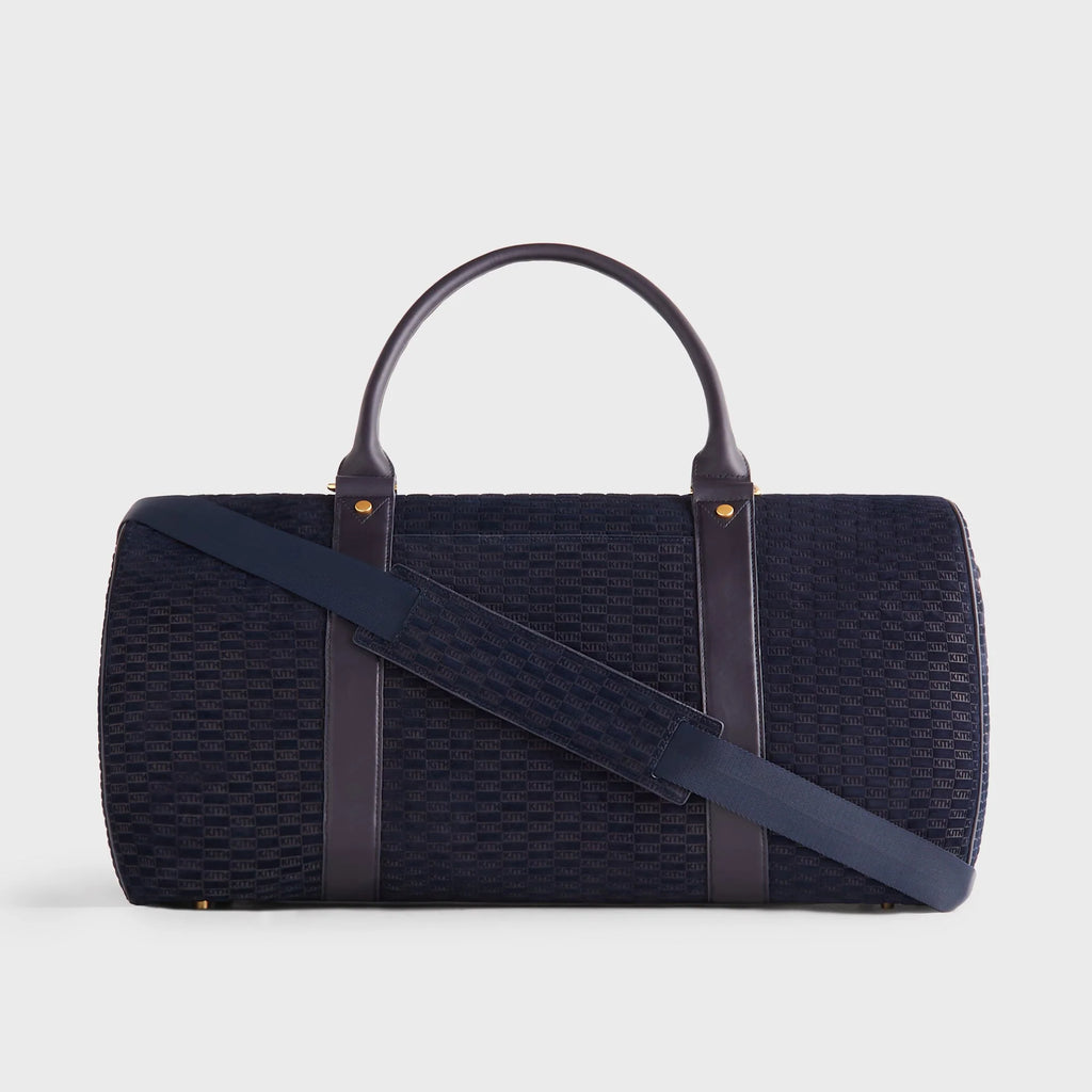 Kith Monogram Suede Traveler K55 Bag - Ink
