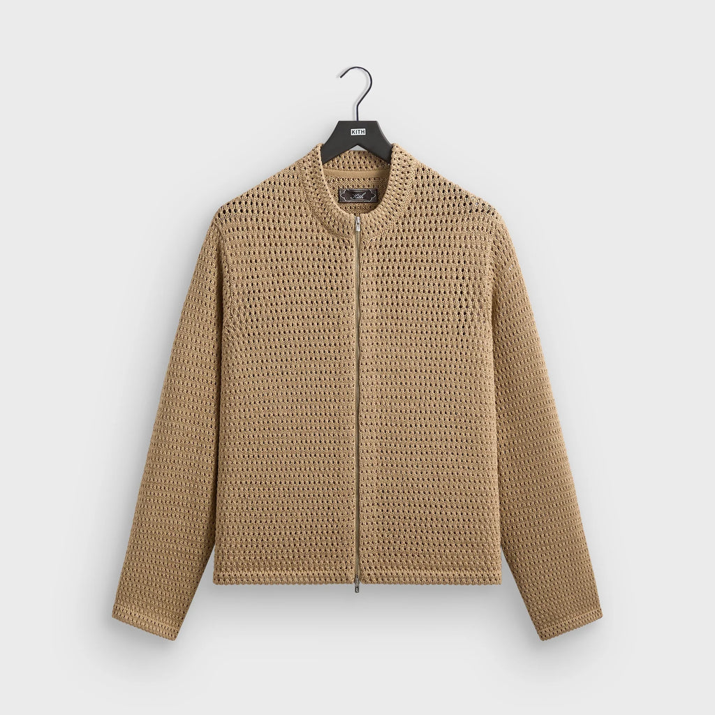 Kith Crochet Luke Zip Front Sweater - Durum