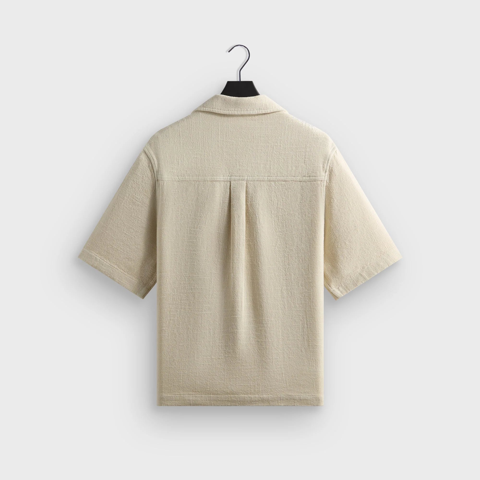 Kith Soft Woven Cropped Beckham Camp Collar Shirt - Waffle