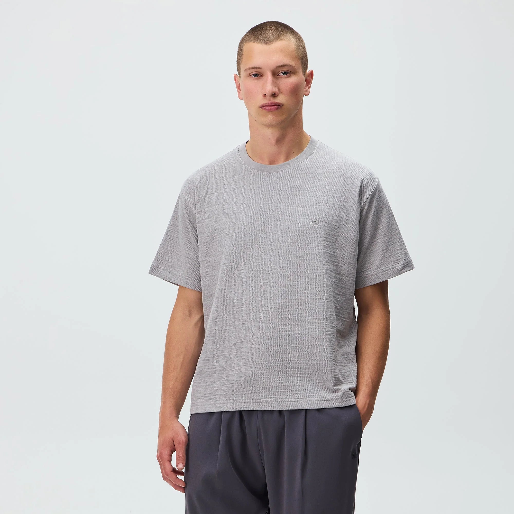 Kith Double Face Jersey Alex II Boxy Tee - Icelandic