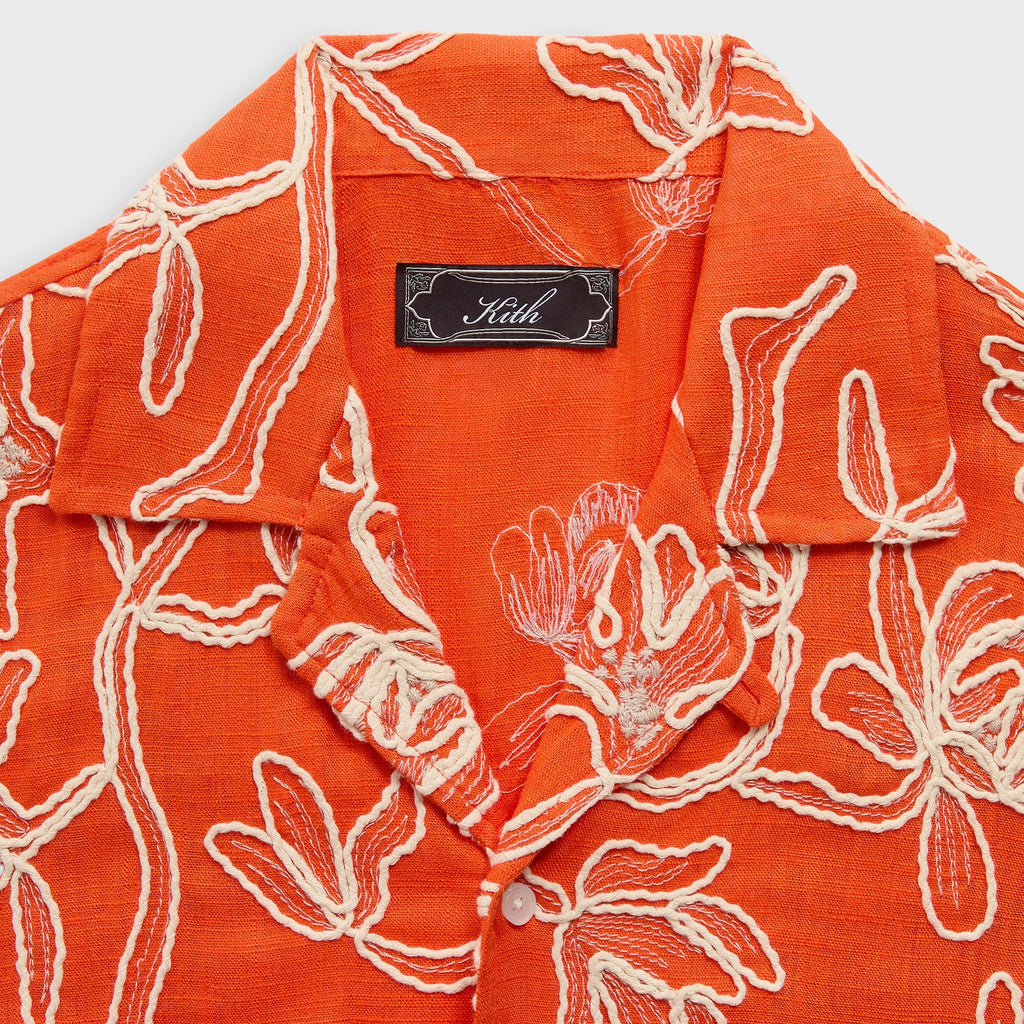 Kith Corded Floral Thompson Camp Collar Shirt - Inferno