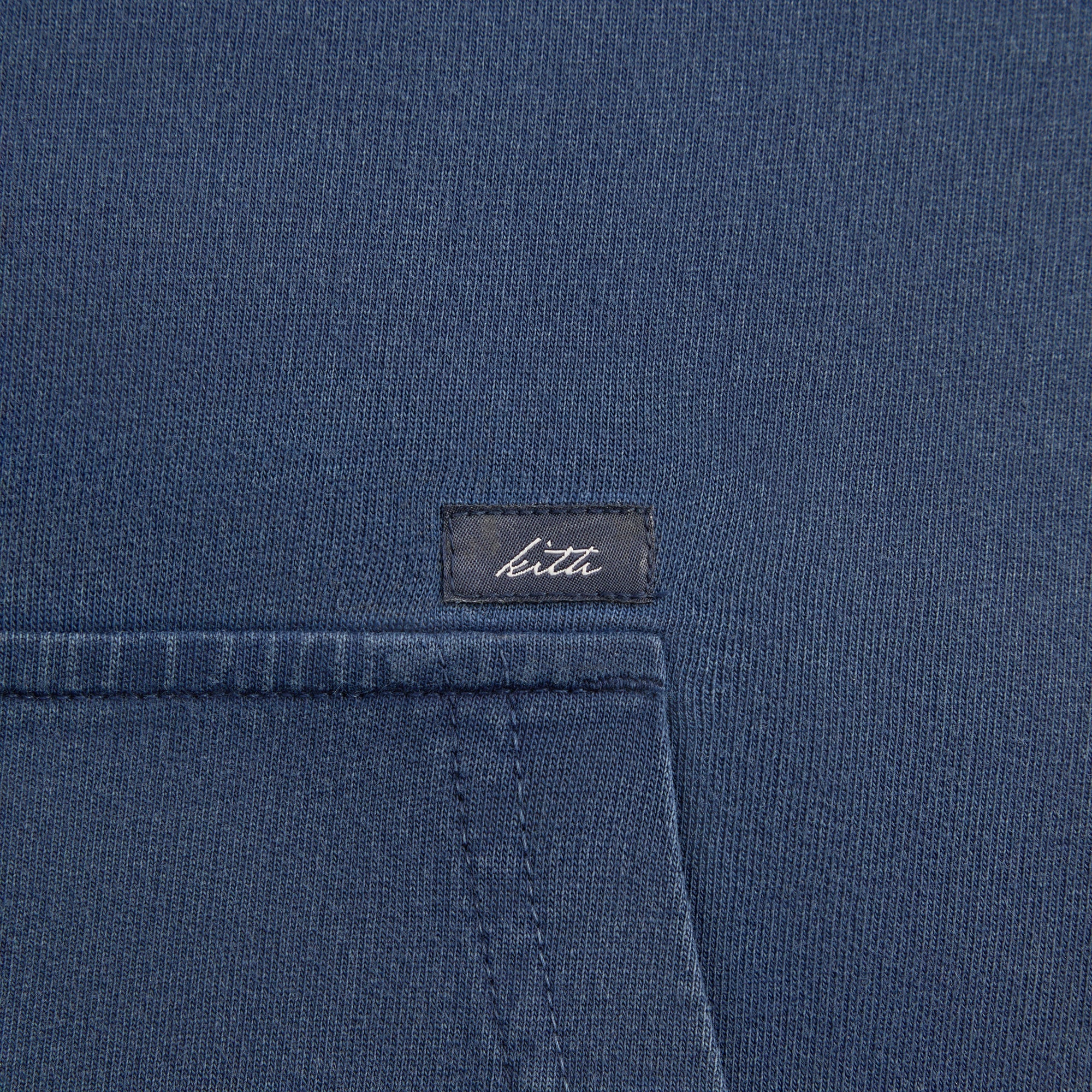 Kith Indigo Micro Fleece Williams III Hoodie - Dark Indigo