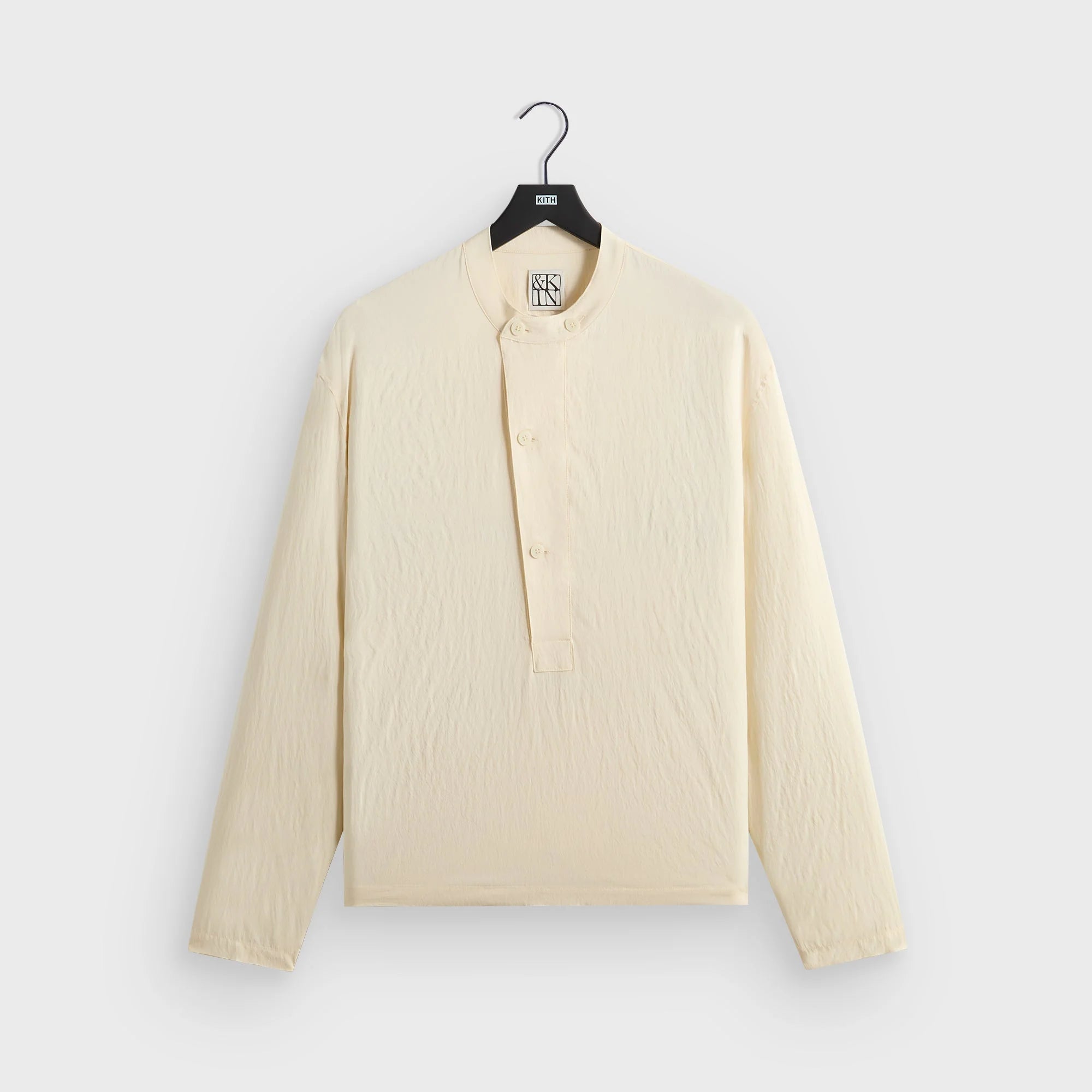 &Kin Wrinkle Cupro Leven Shirt - Sandrift