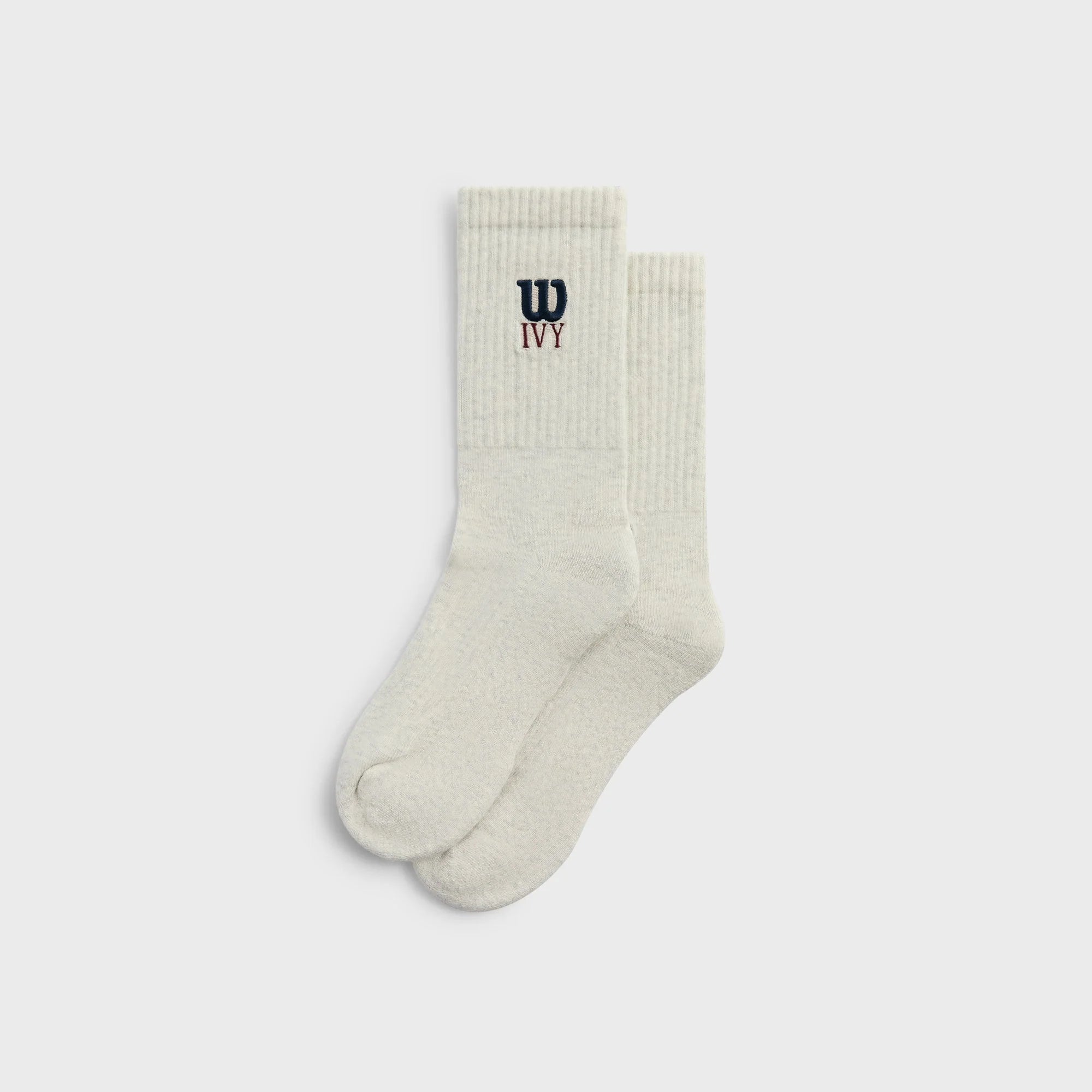 Kith Ivy for Wilson Logo Crew Socks - Gray Heather