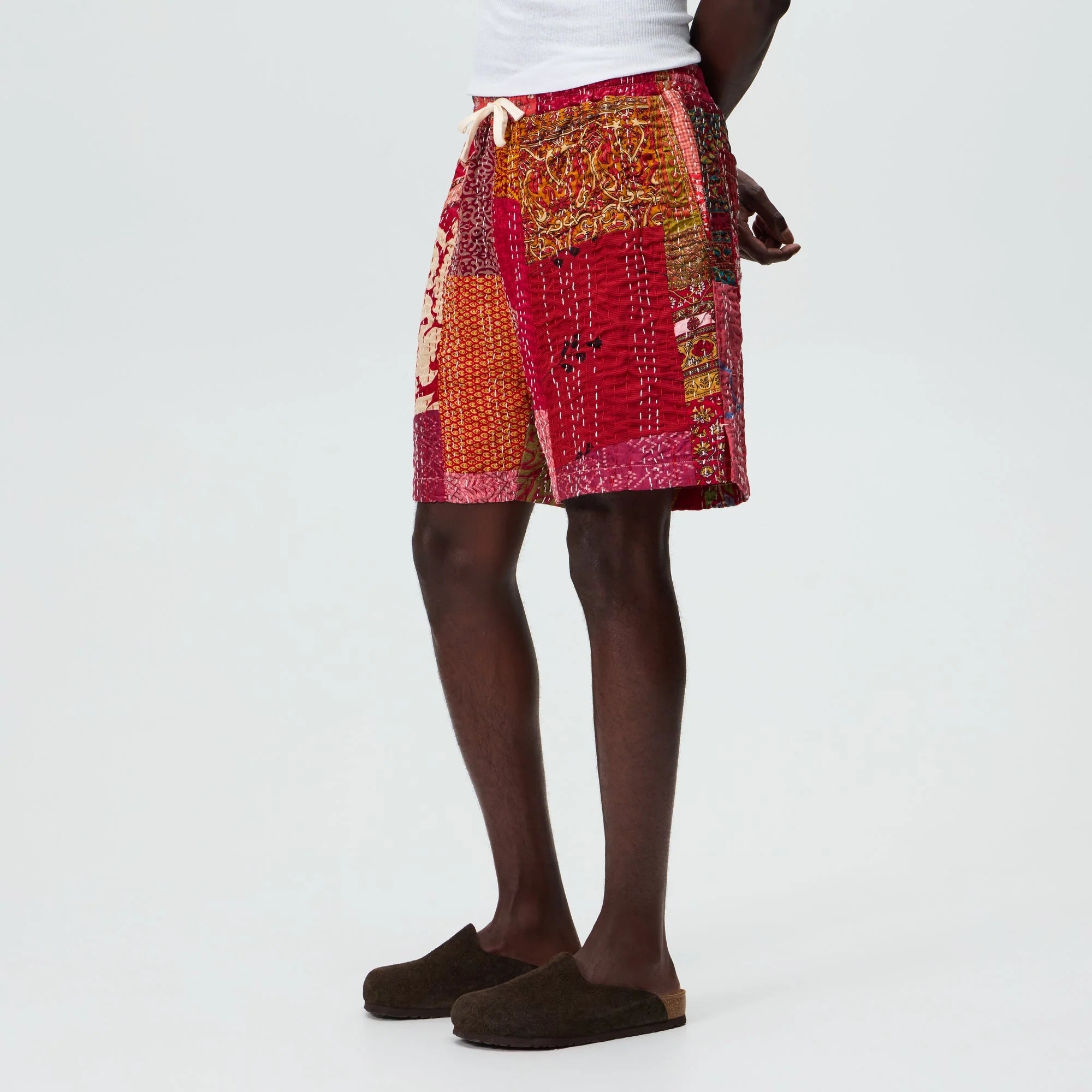 &Kin Tal Patchwork Short - Gold / Multi