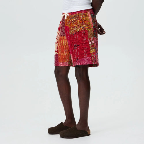 &Kin Tal Patchwork Short - Gold / Multi
