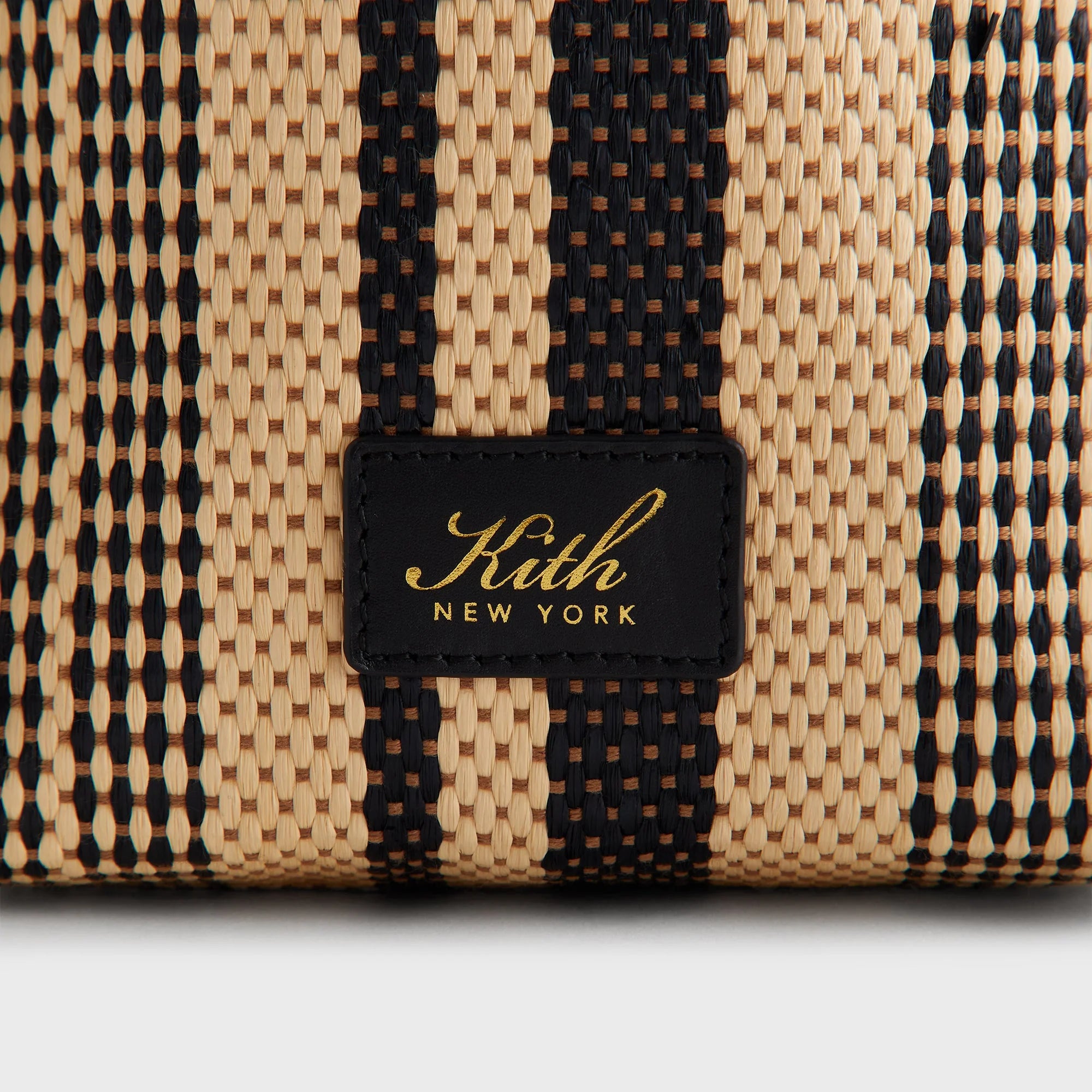 Kith Striped Raffia Drawstring Pouch - Radiant