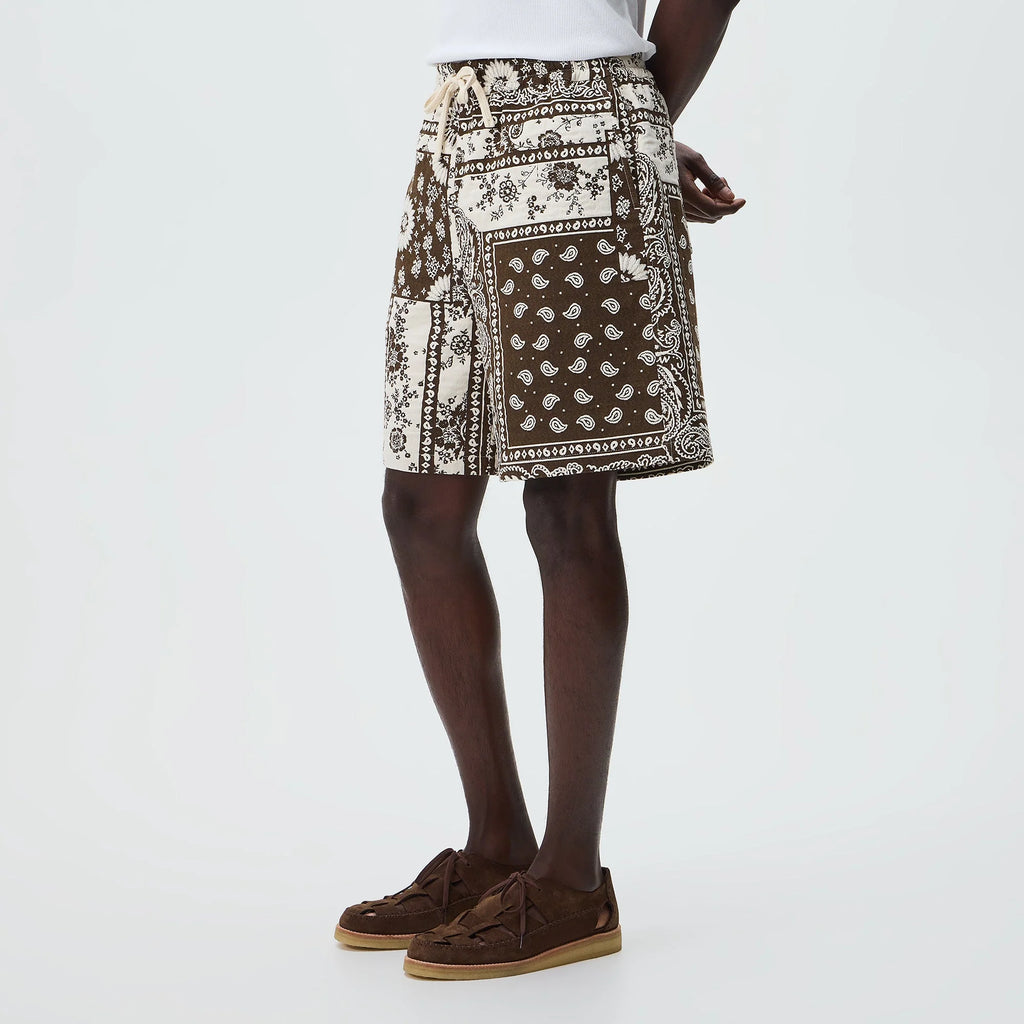 Kith Bandana Jacquard Lewis Short - Coffee