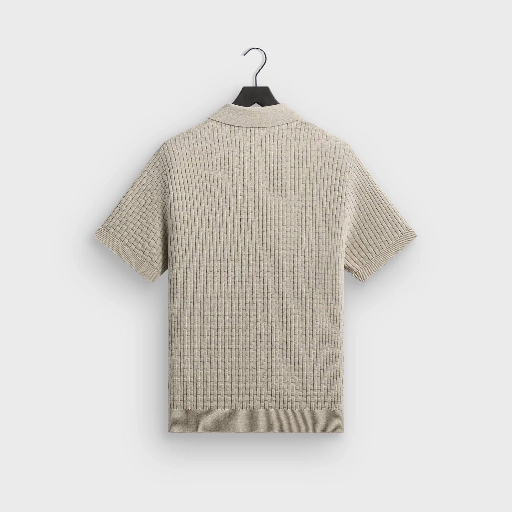 Kith Basket Weave Tilden Polo - Light Heather Grey